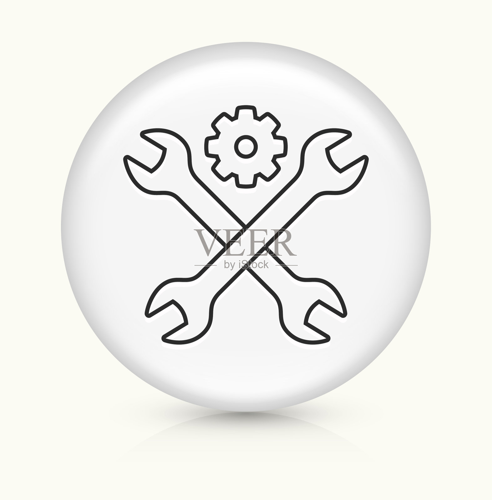 交叉扳手图标插画图片素材