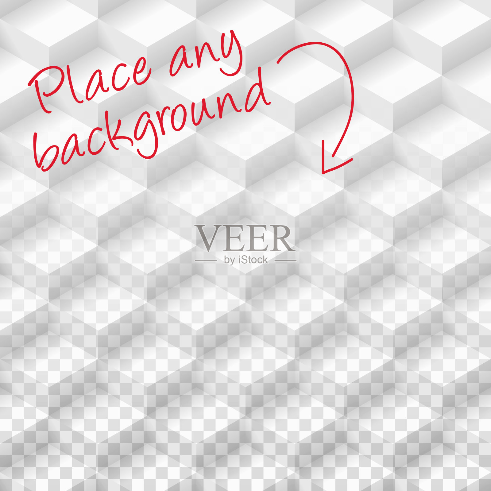 空白背景-透明的几何纹理插画图片素材