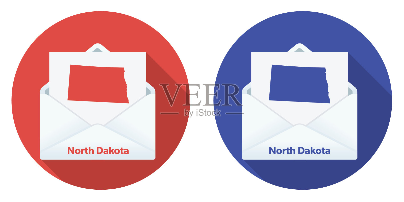 美国选举邮件投票:北达科他州插画图片素材