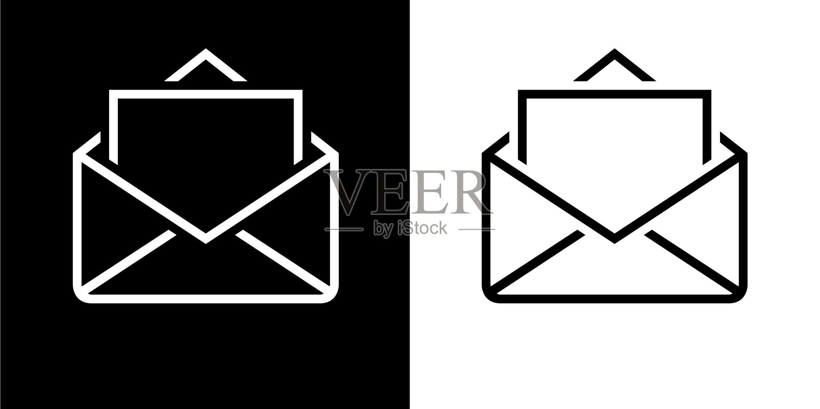 打开电子邮件邮件图标插画图片素材