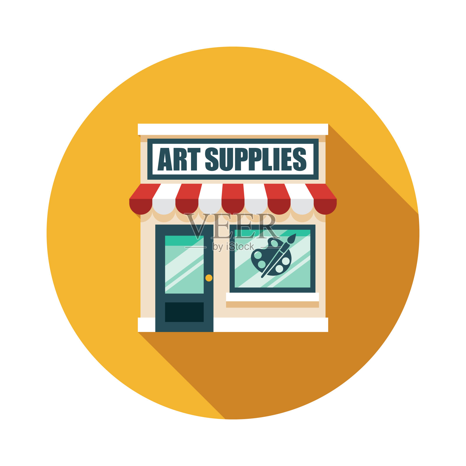艺术用品店图标插画图片素材