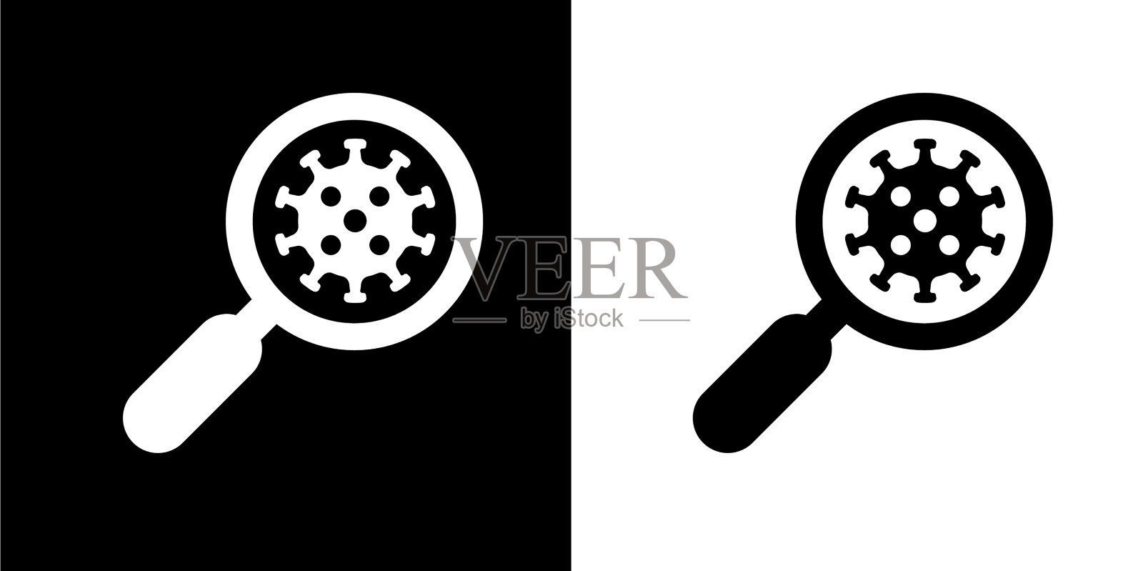 新冠肺炎研究图标插画图片素材