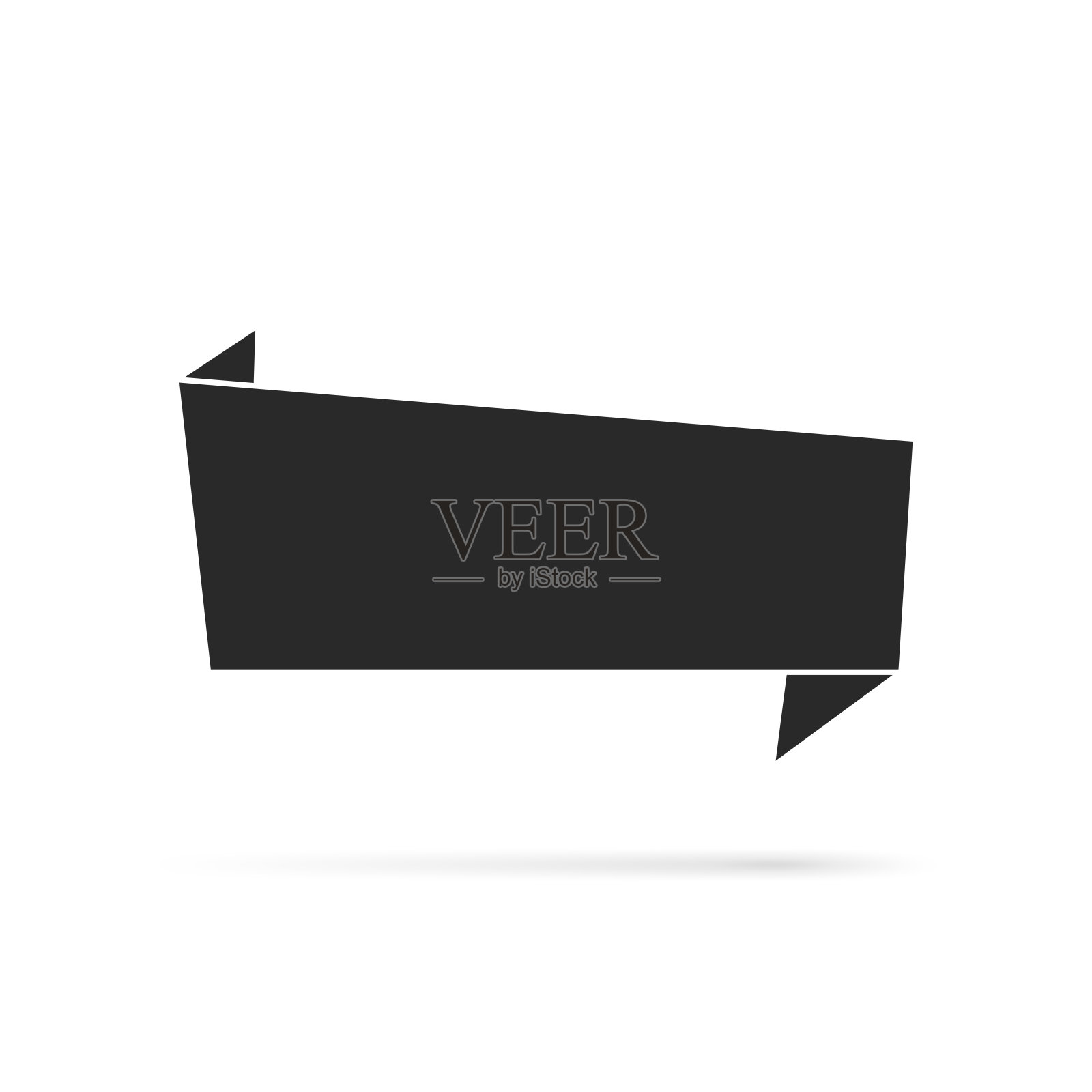 黑色横幅-设计元素上的白色背景设计元素图片