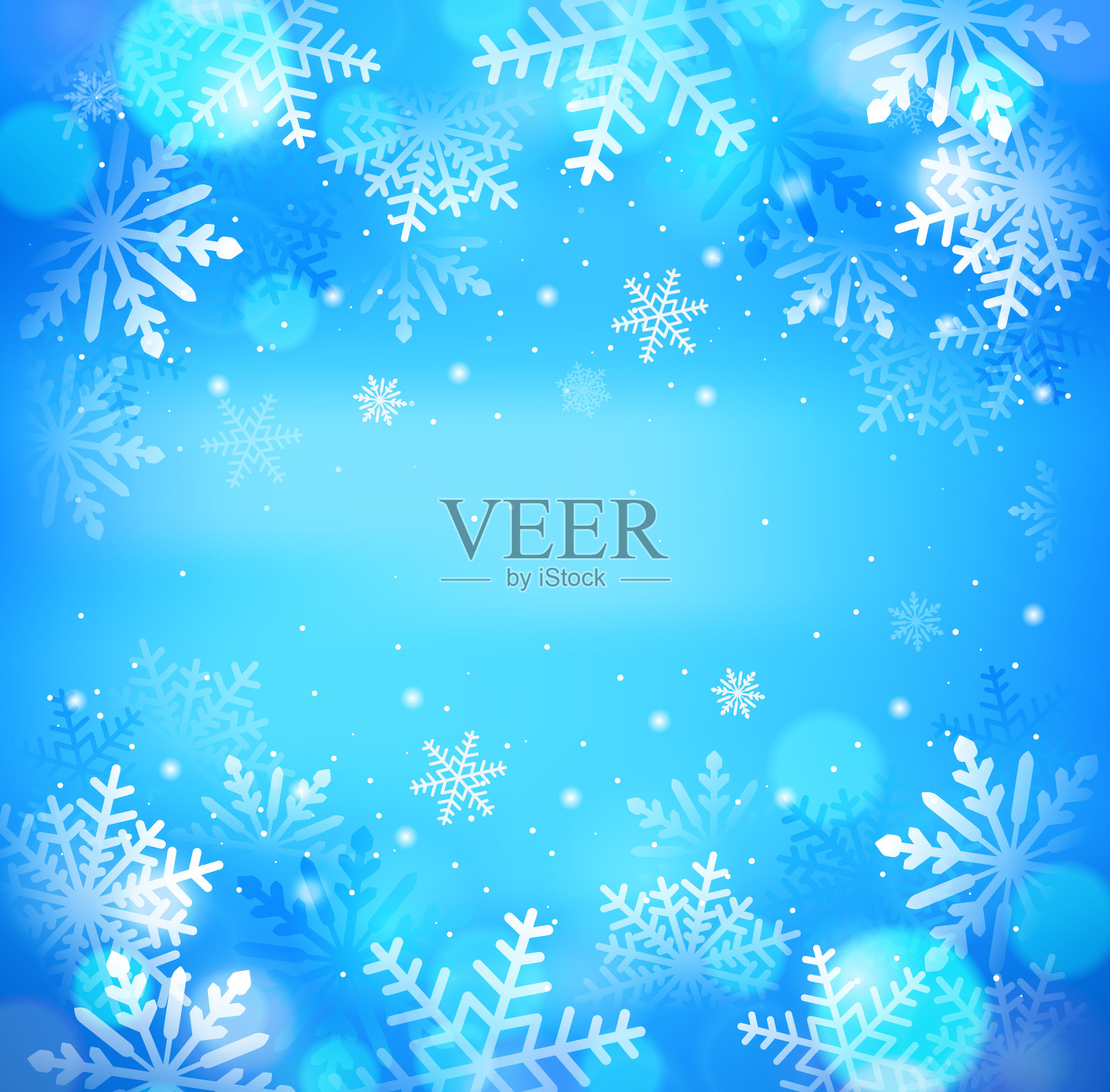 雪花散景背景插画图片素材