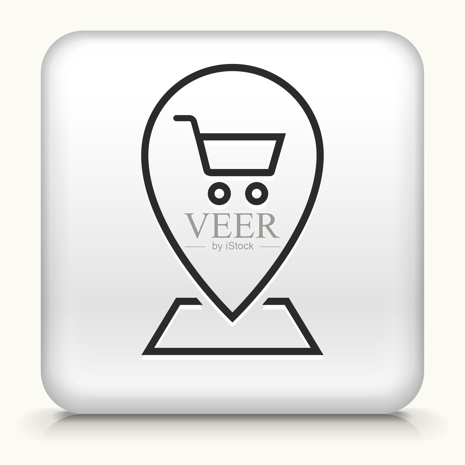 购物商店地图指针图标插画图片素材