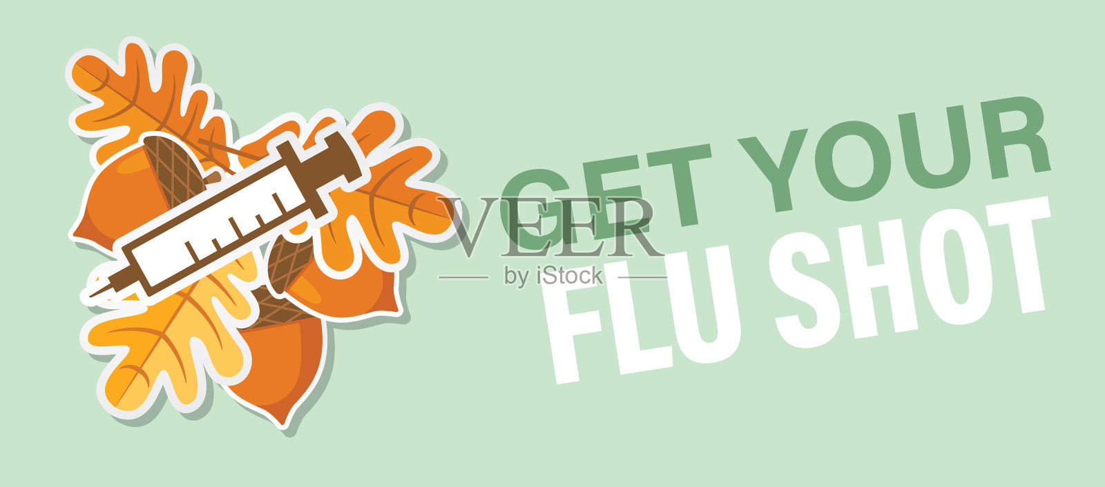 流感疫苗的横幅插画图片素材