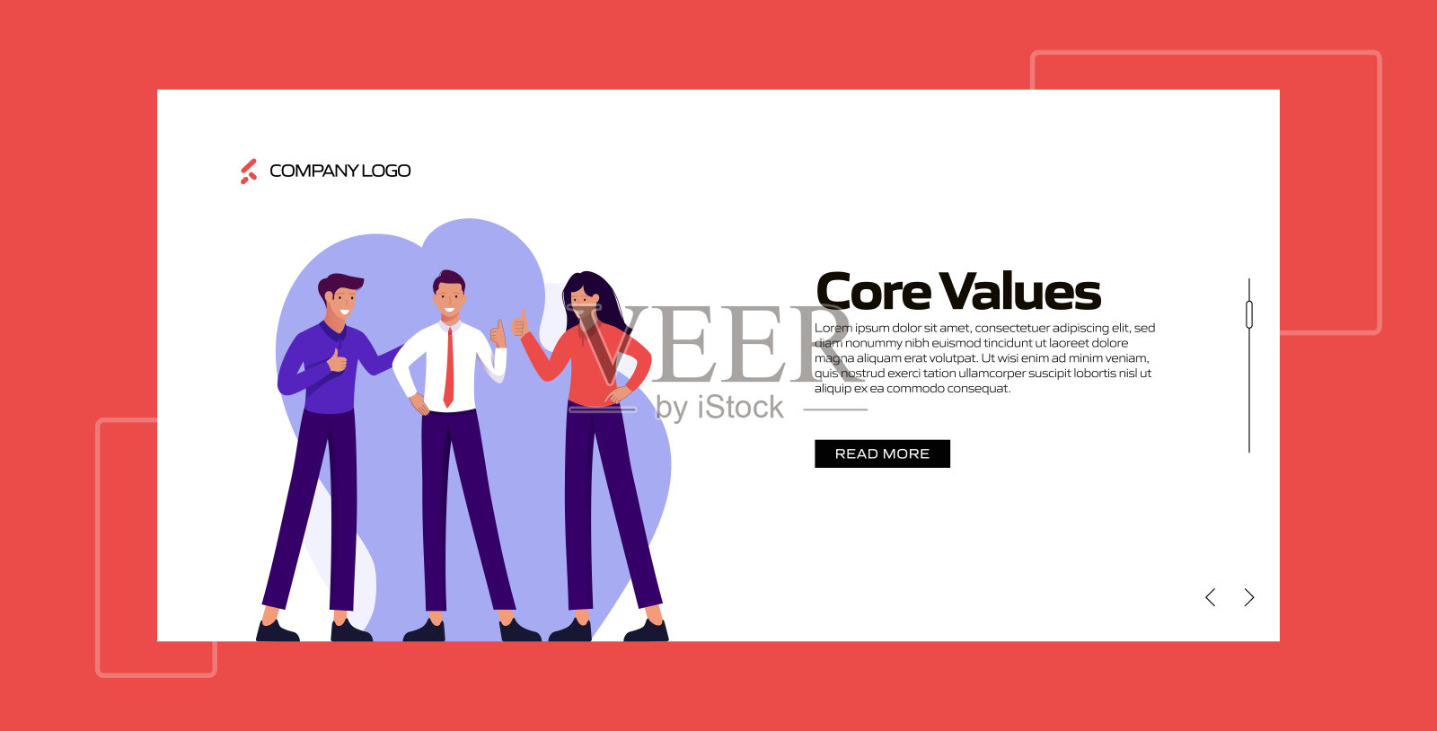 核心价值概念矢量插图网站横幅，广告和营销材料，在线广告，业务演示等。插画图片素材