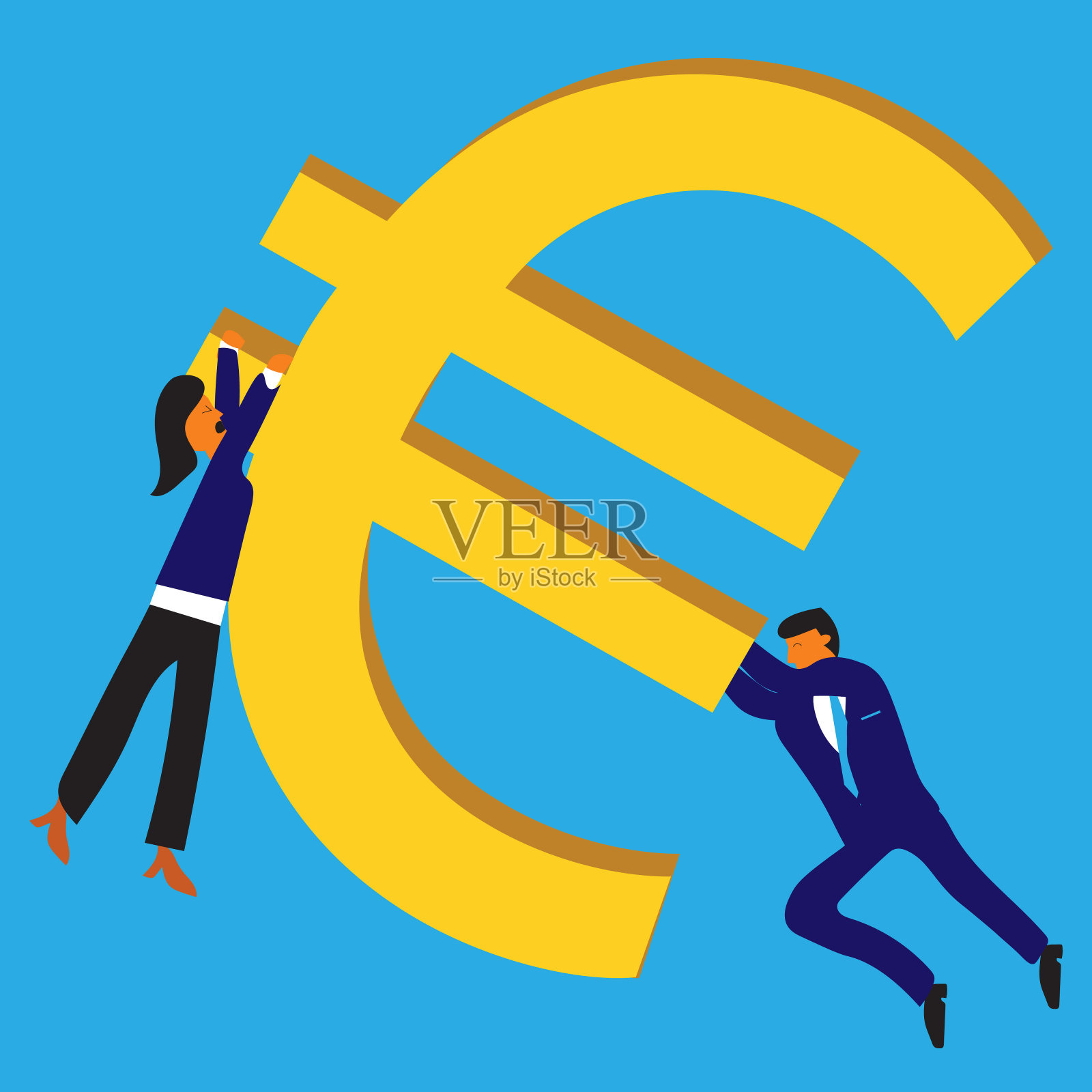 努力使收支平衡插画图片素材