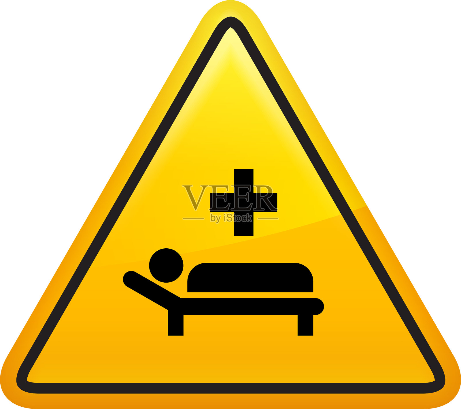 有医疗十字标志的病人插画图片素材