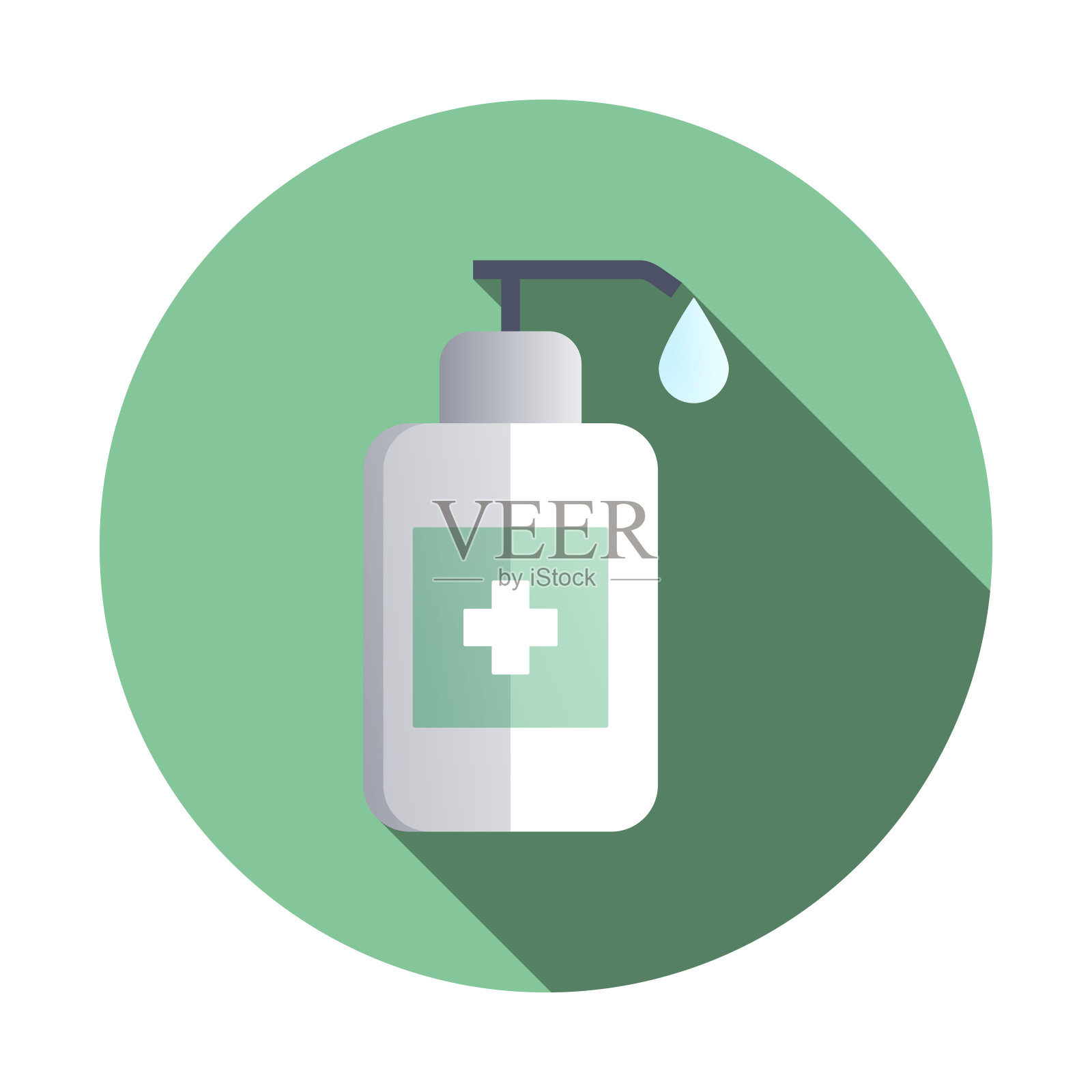 冠状病毒2019-nCoV -大流行，矢量平面图标-简单符号，优质设计元素插画图片素材