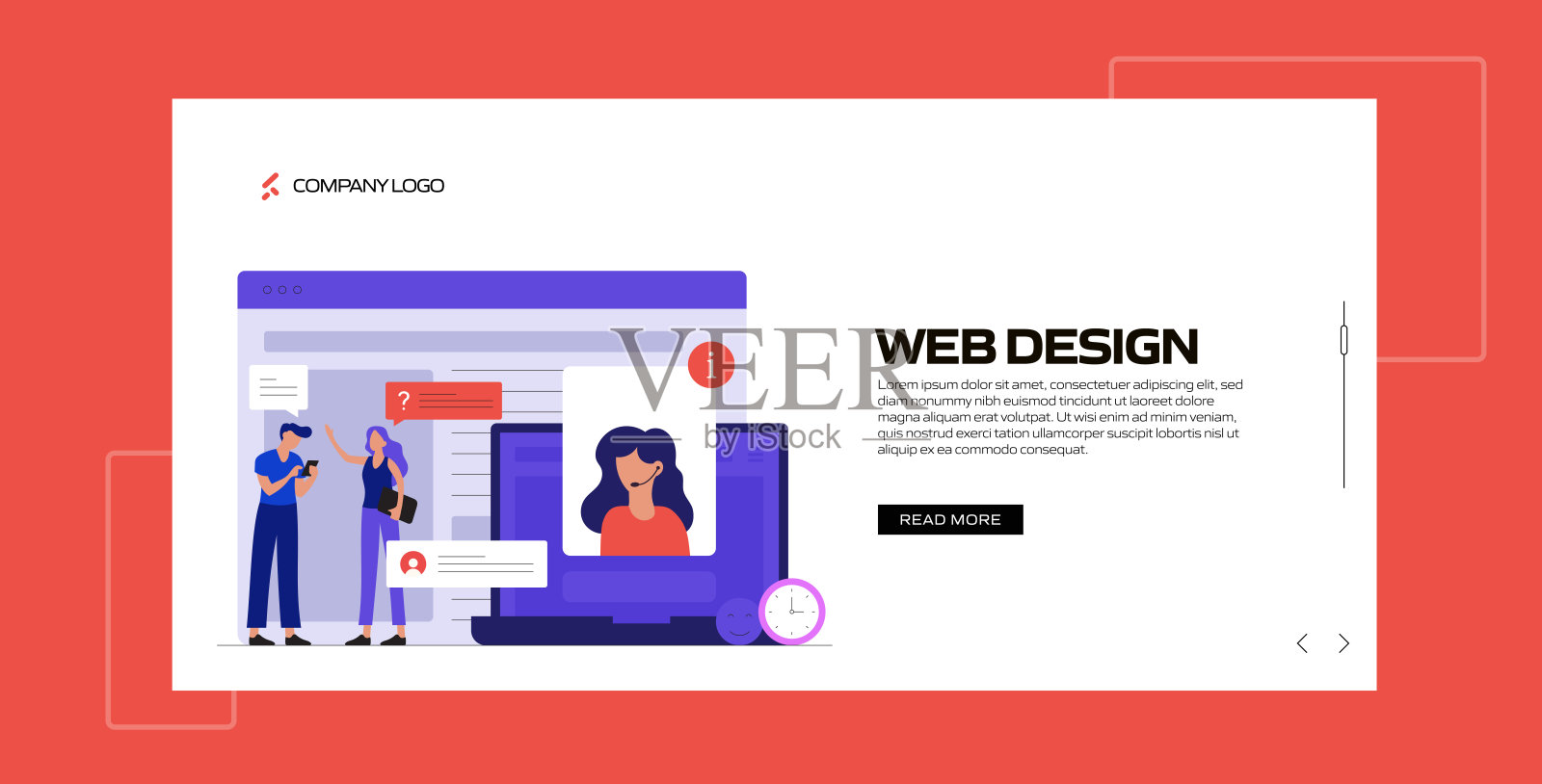 网页设计概念矢量插图网站横幅，广告和营销材料，在线广告，商业演示等。插画图片素材