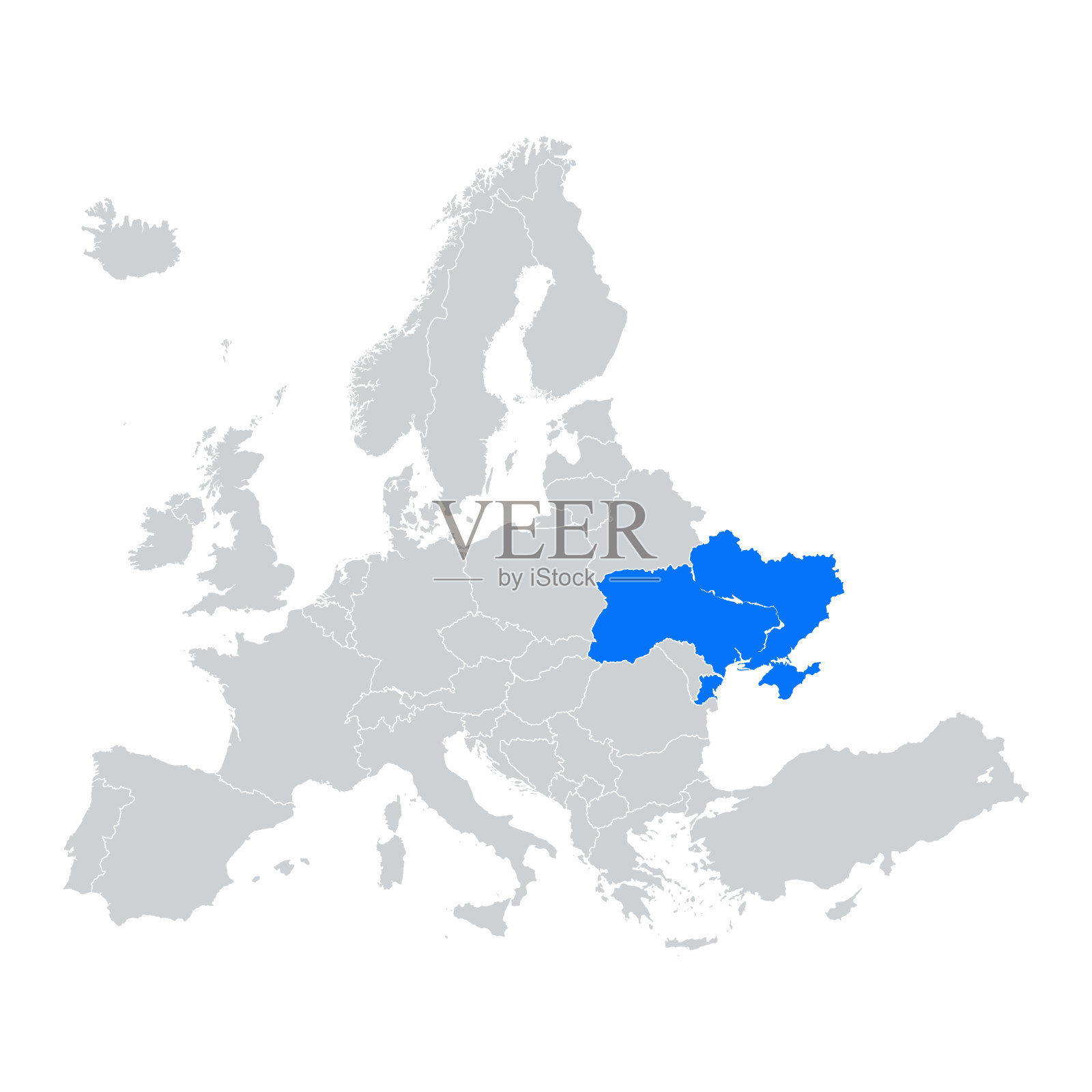 乌克兰地图插画图片素材