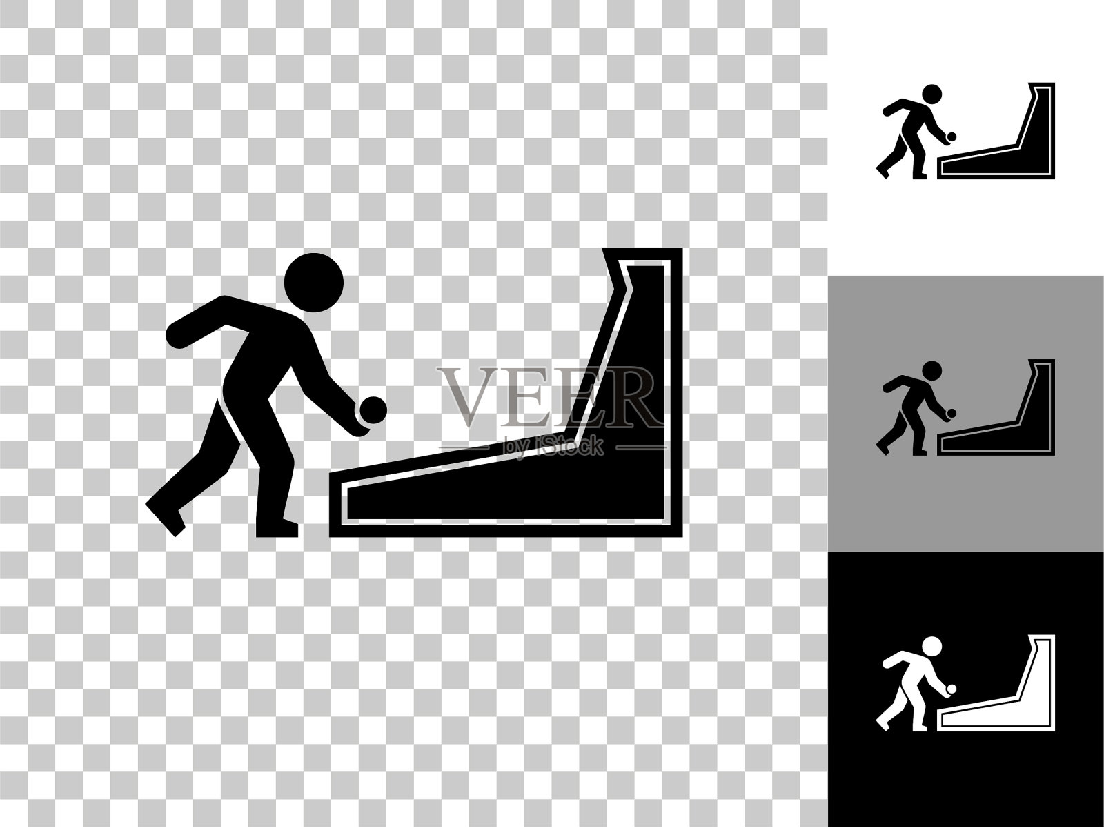 滑球图标上的棋盘透明背景插画图片素材