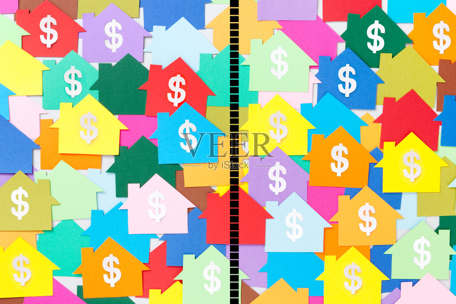 分美元签名房子插画图片素材