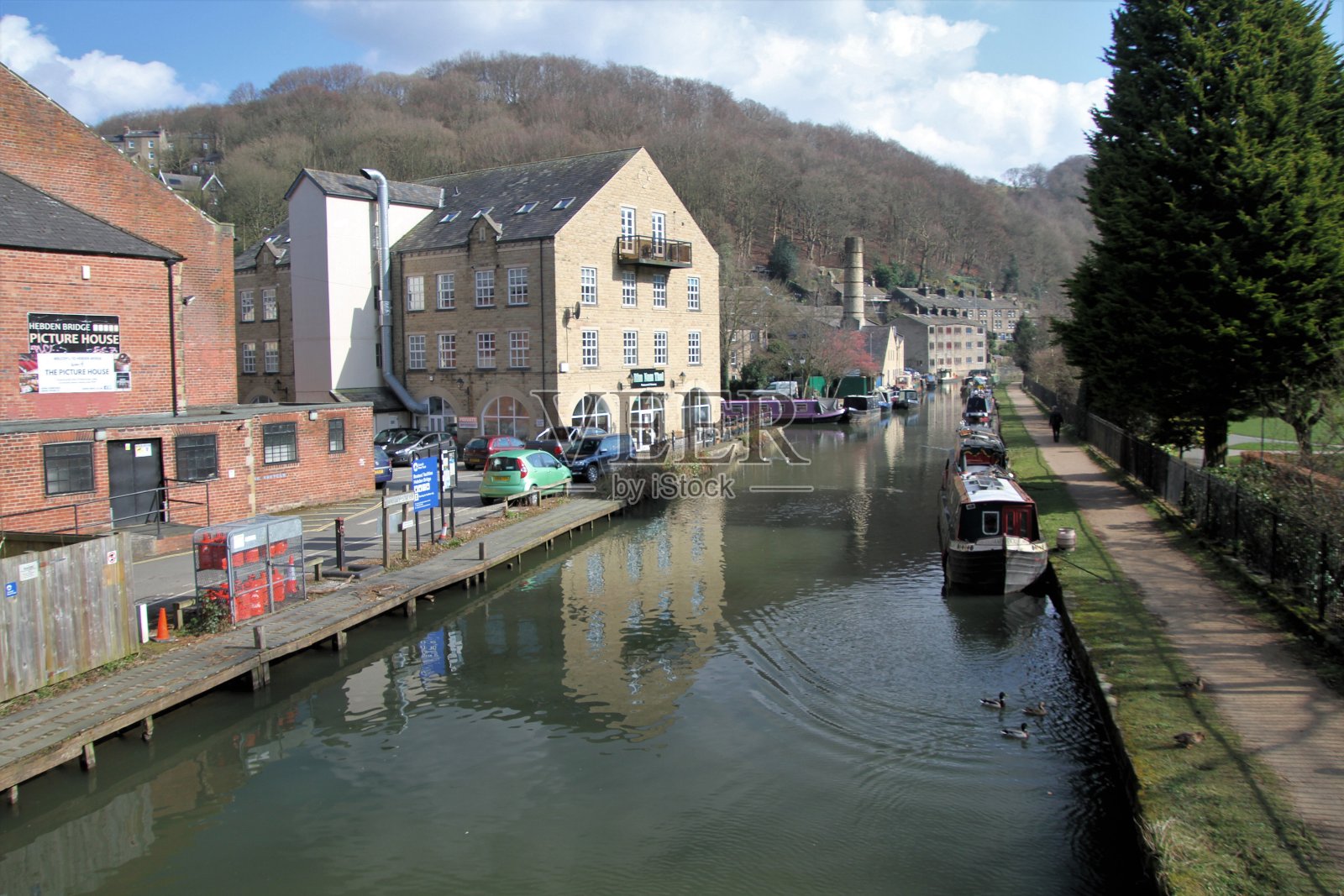 2020年3月，约克郡的赫布登桥照片摄影图片