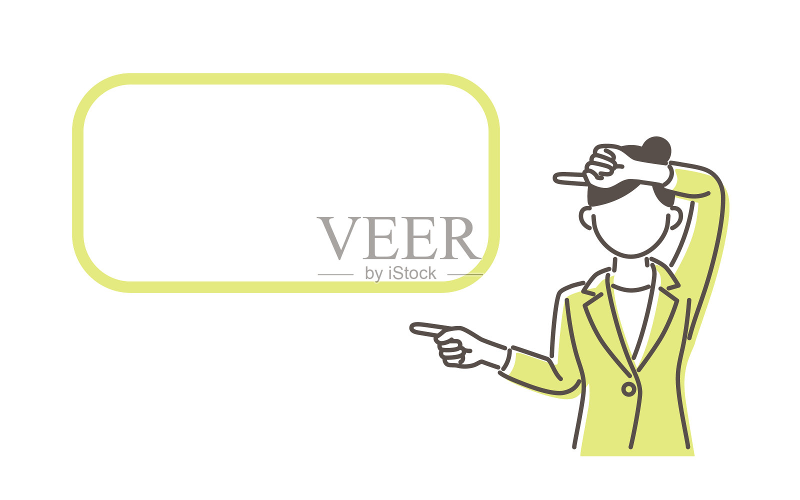 插图的一个女人来指导插画图片素材