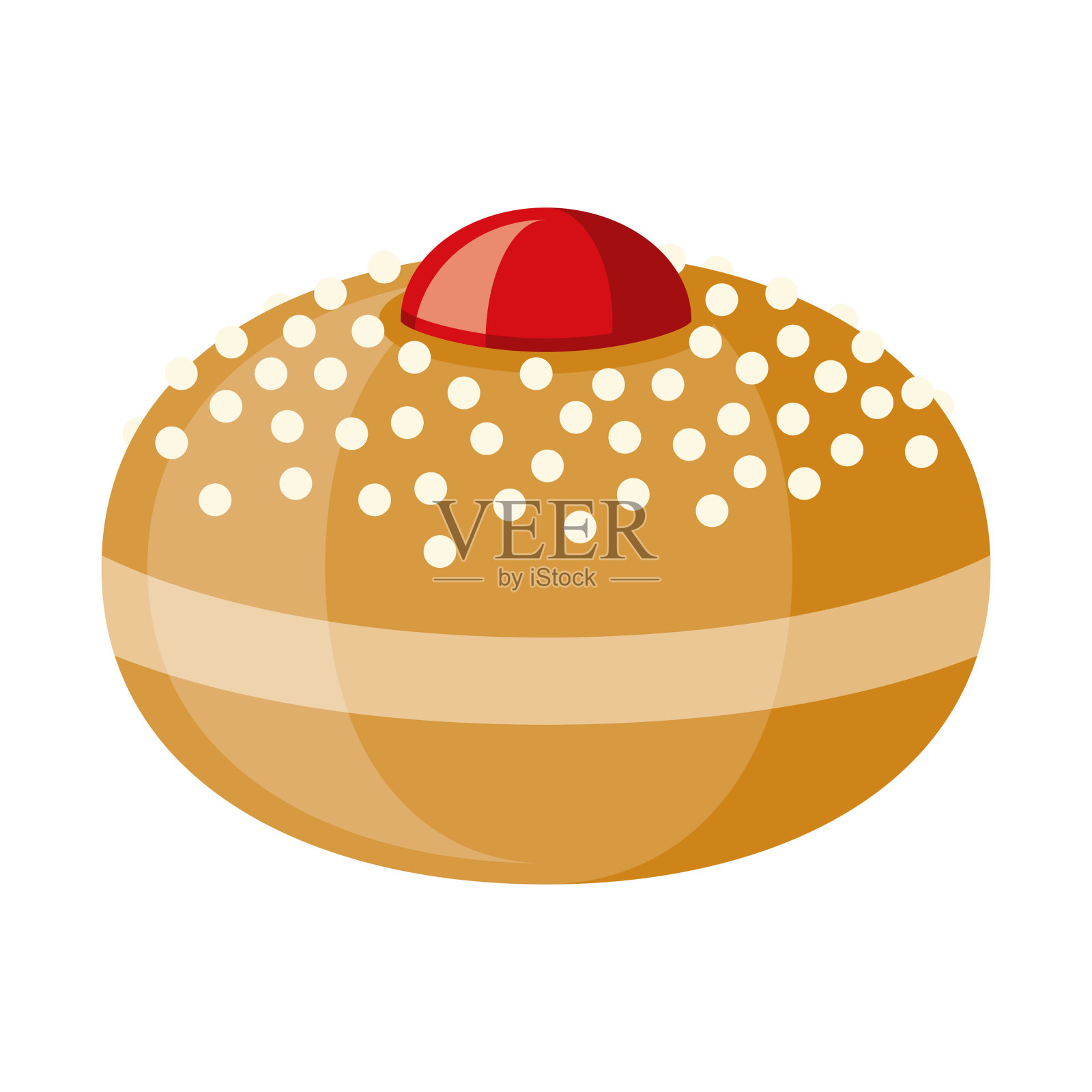 透明背景上的Sufganiyah图标设计元素图片