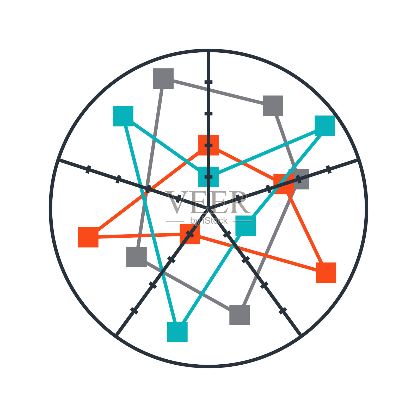 雷达图形图标上透明的背景插画图片素材
