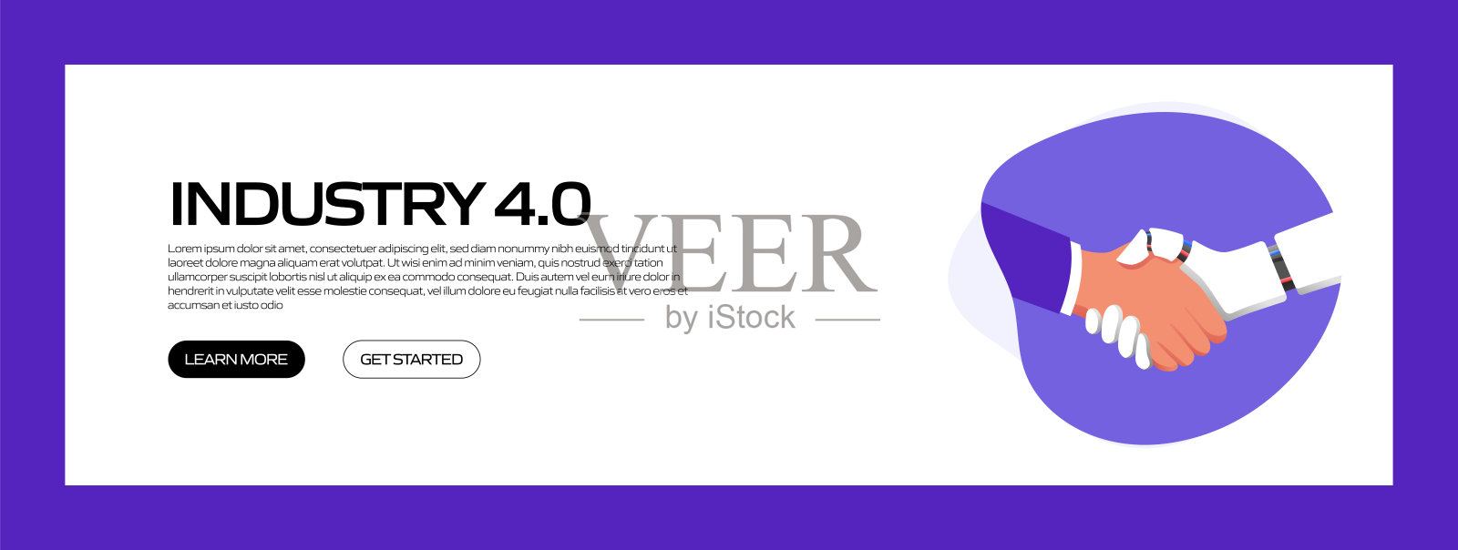 工业4.0概念矢量插图网站横幅，广告和营销材料，在线广告，业务演示等。插画图片素材