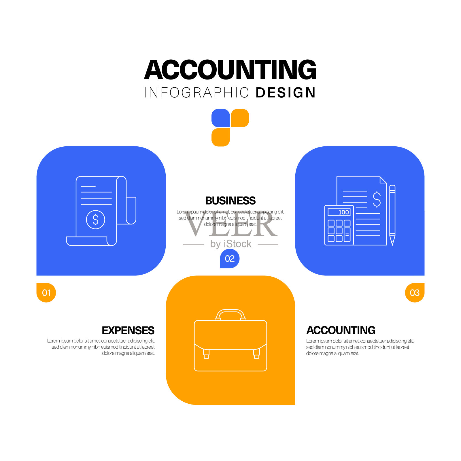 会计信息图设计概念插画图片素材