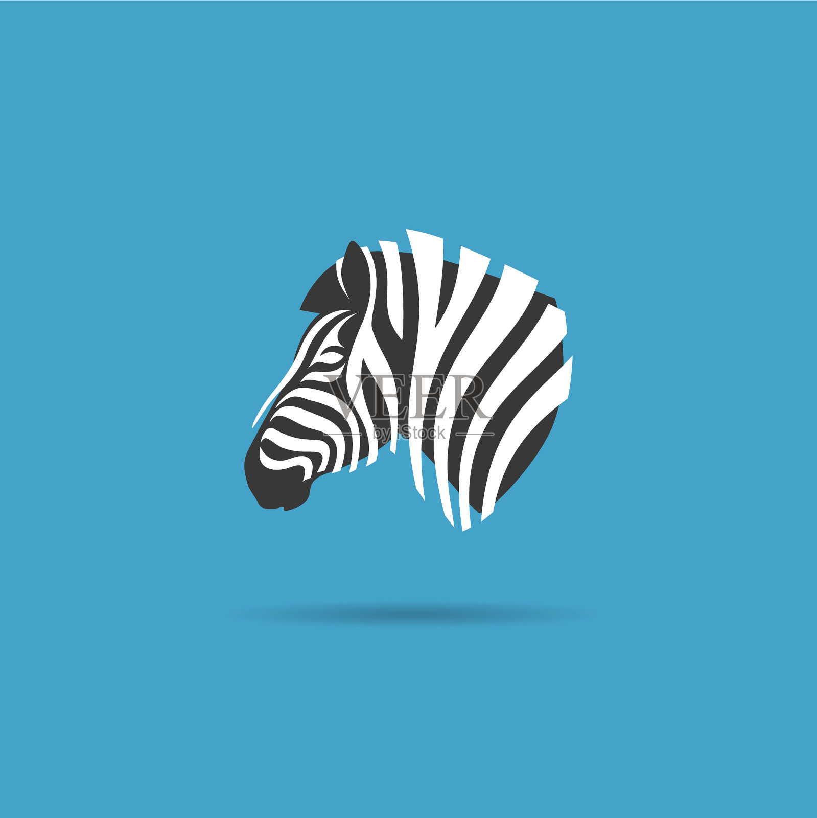 斑马的头设计元素图片