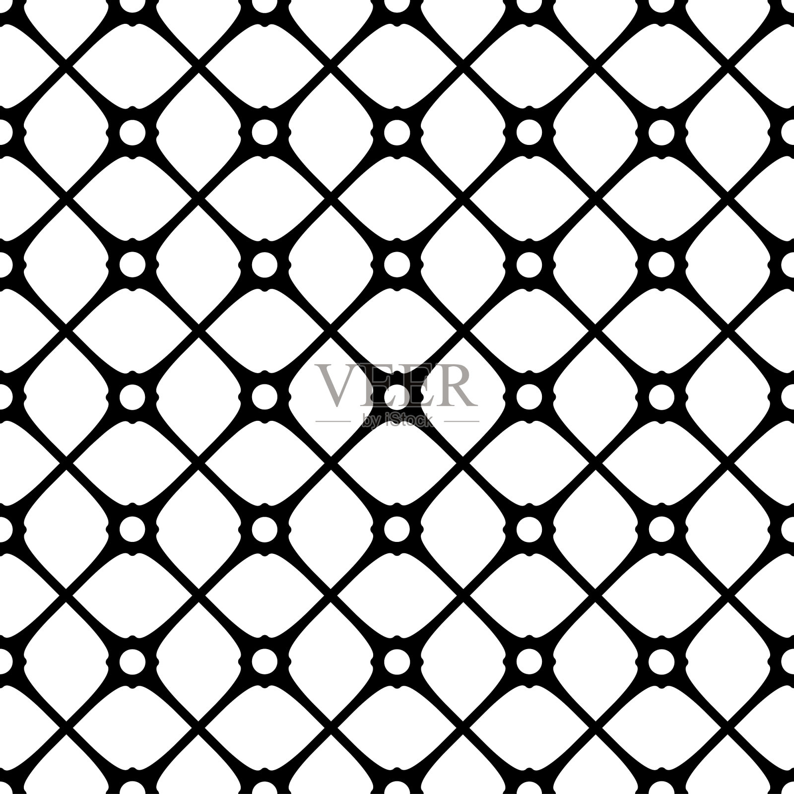 无缝网格轮廓图案插画图片素材