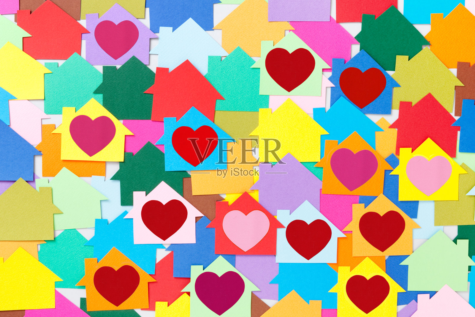 可爱的房子插画图片素材