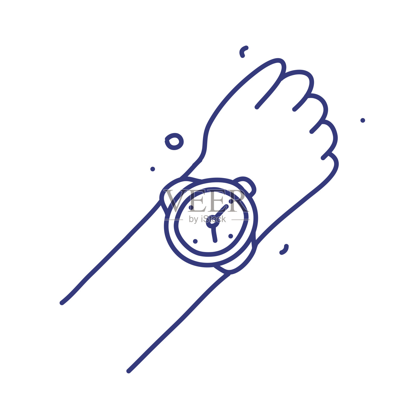 观看涂鸦矢量插图概念。手绘，线条图标。插画图片素材