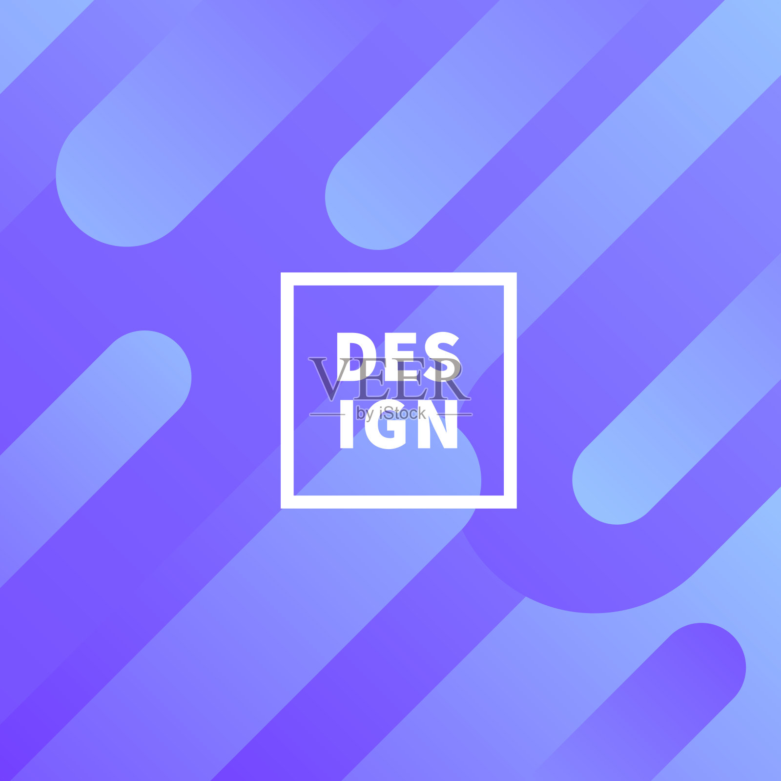 抽象设计与几何形状-时尚的蓝色梯度插画图片素材