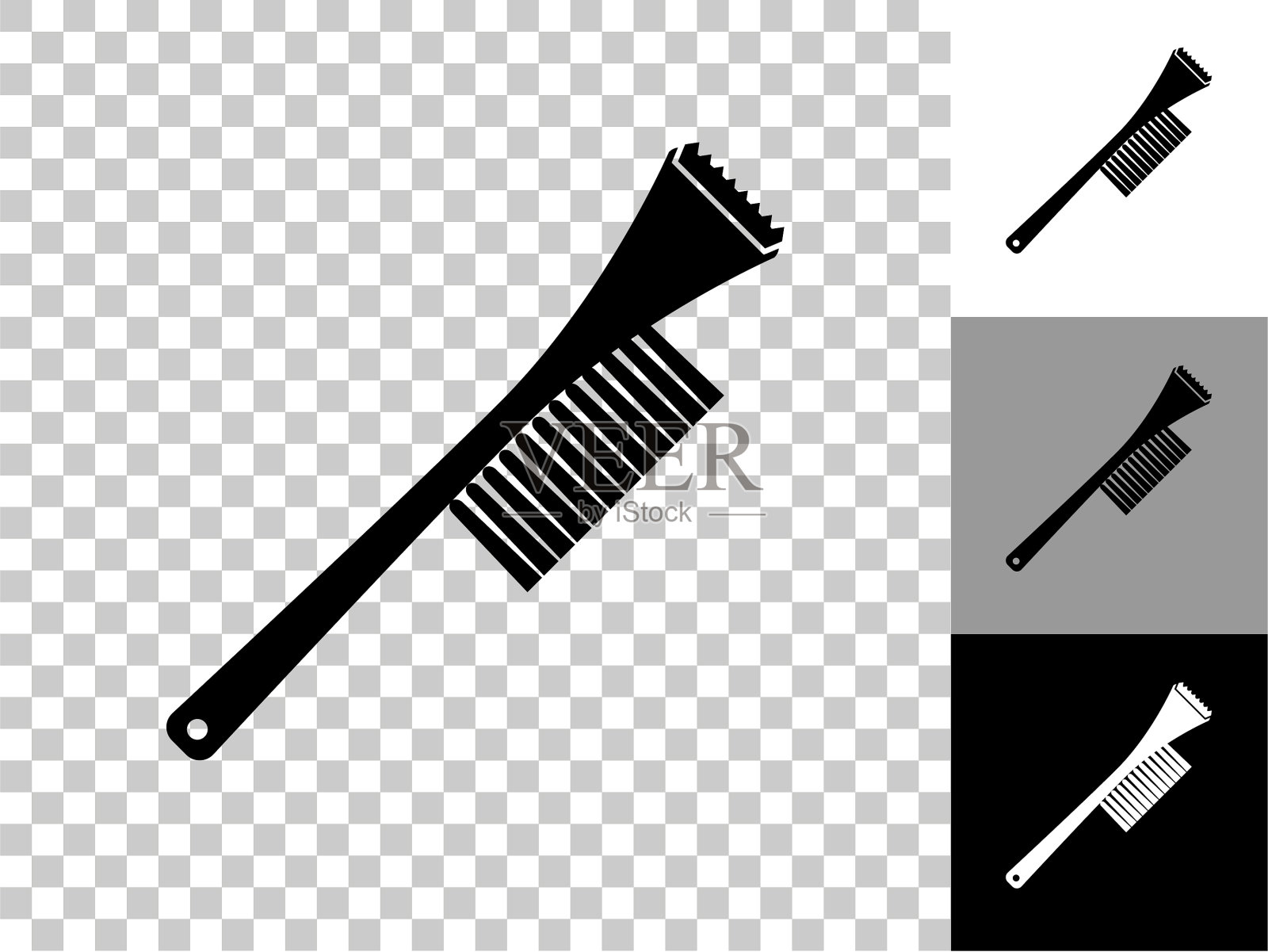 挡风玻璃雪移除图标上的棋盘透明背景插画图片素材