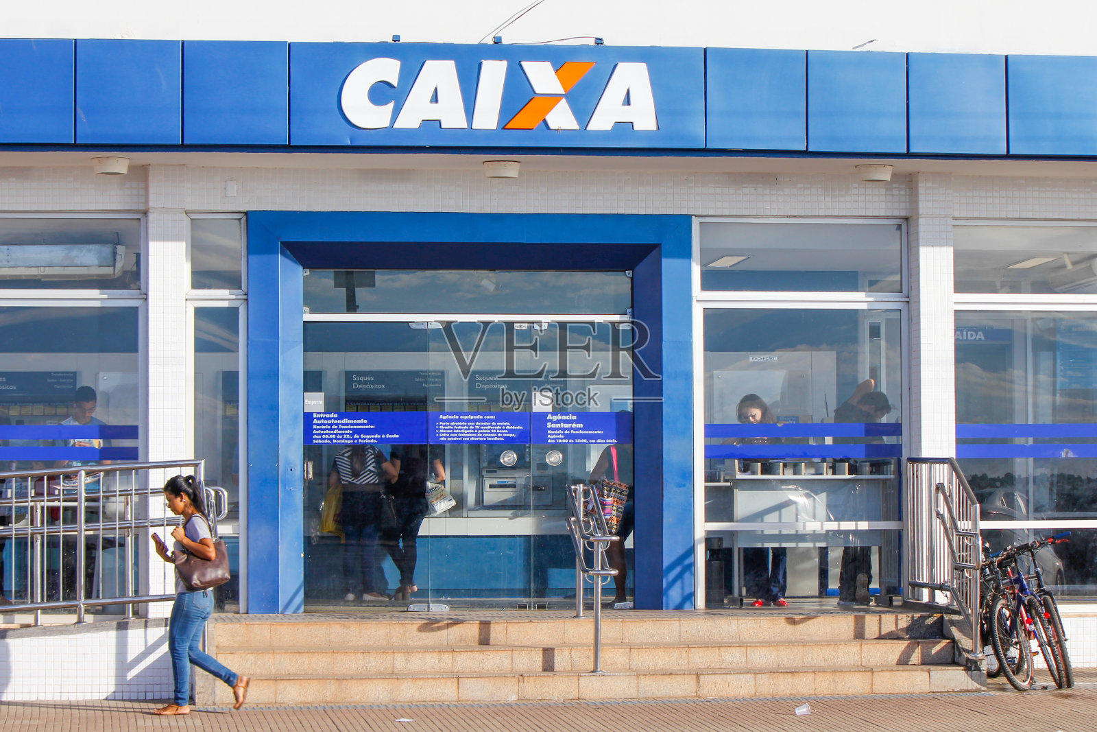 Caixa银行代理处照片摄影图片