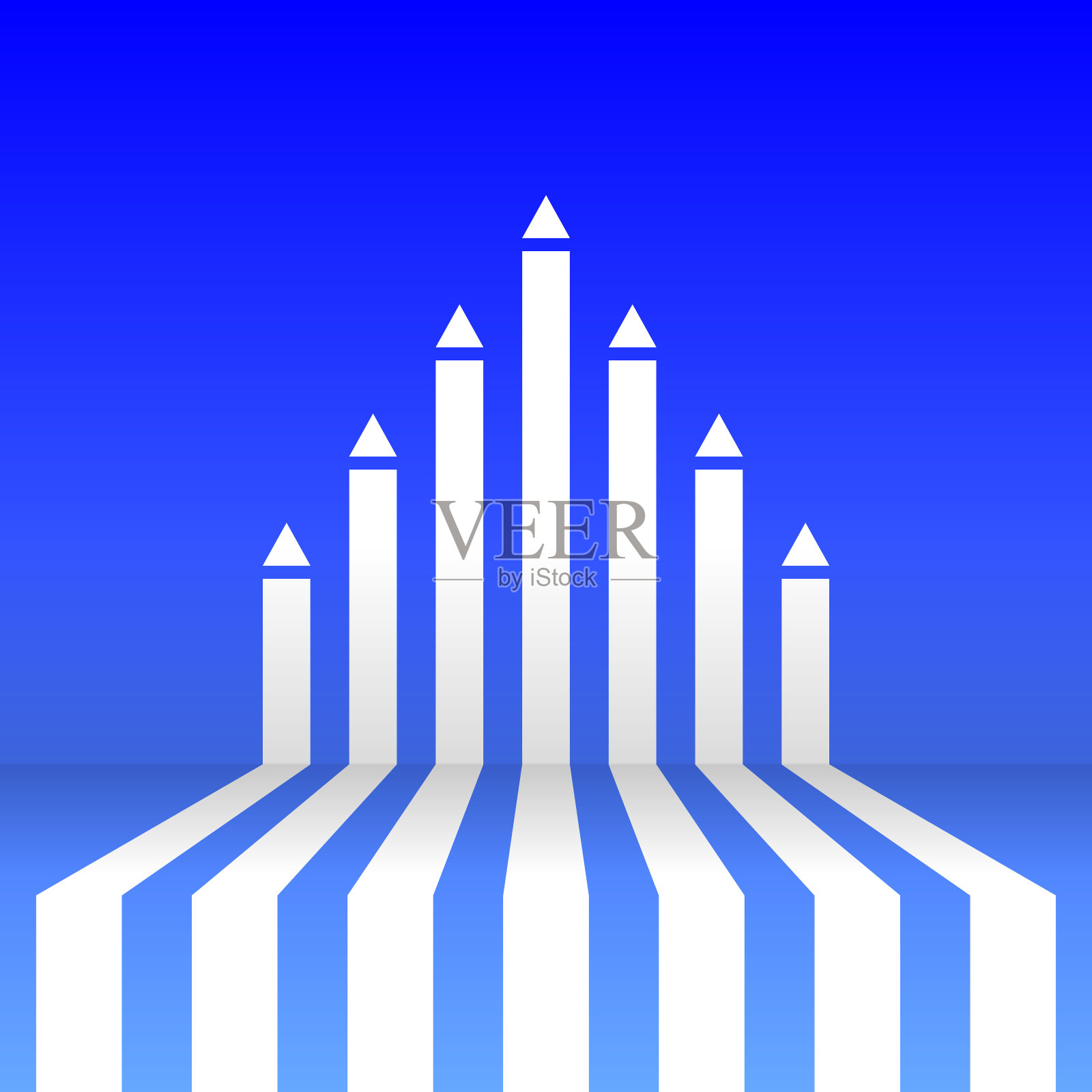 柱状图，峰值在中间插画图片素材