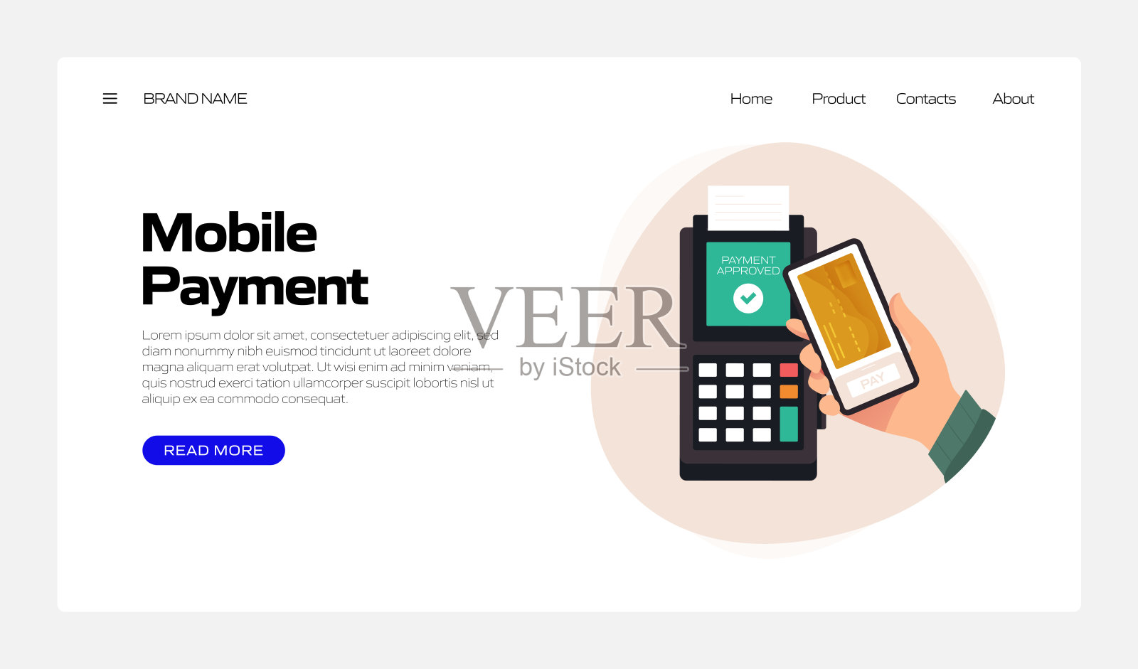 新常态概念-移动支付支付矢量图插画图片素材