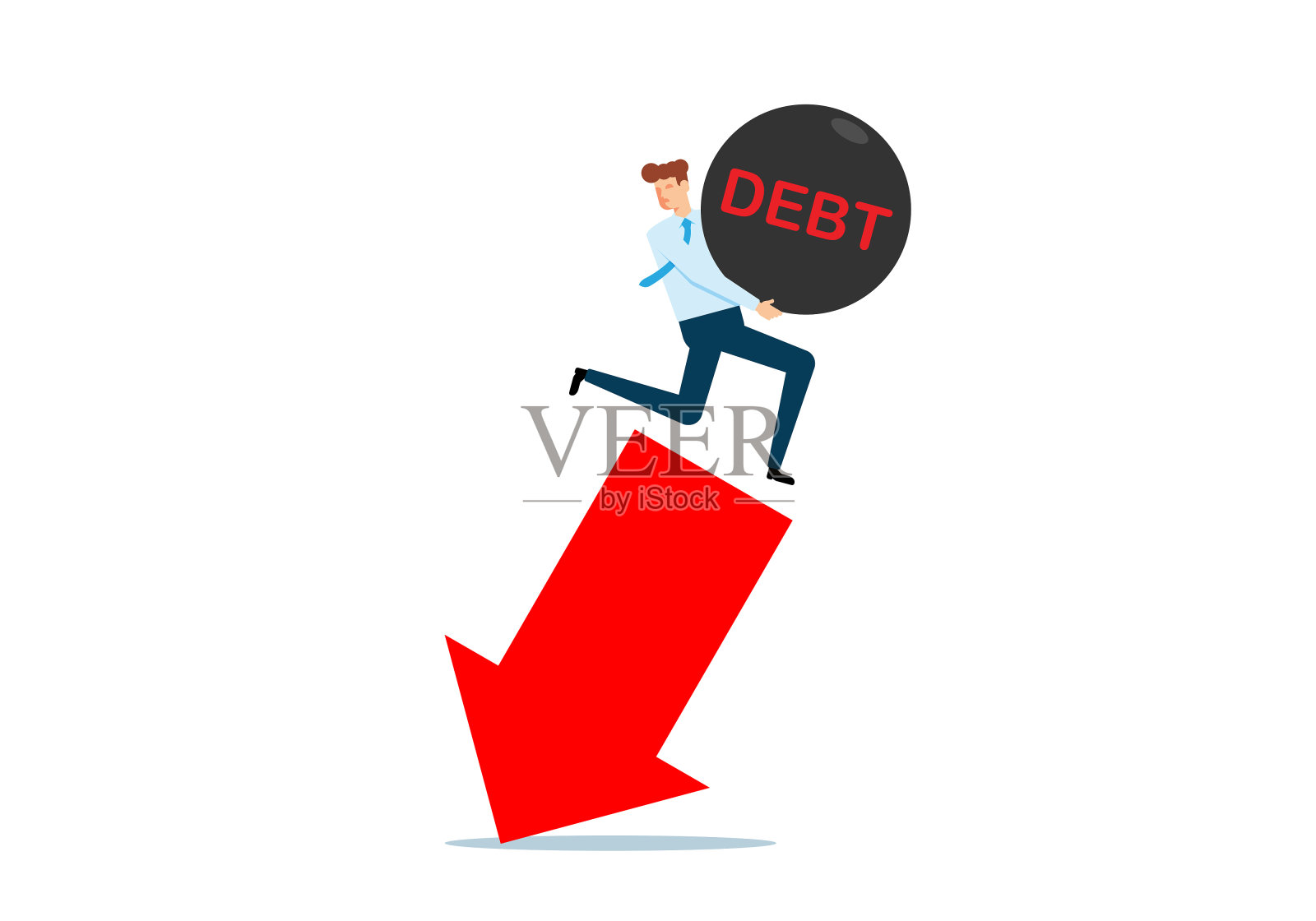 债务插画图片素材