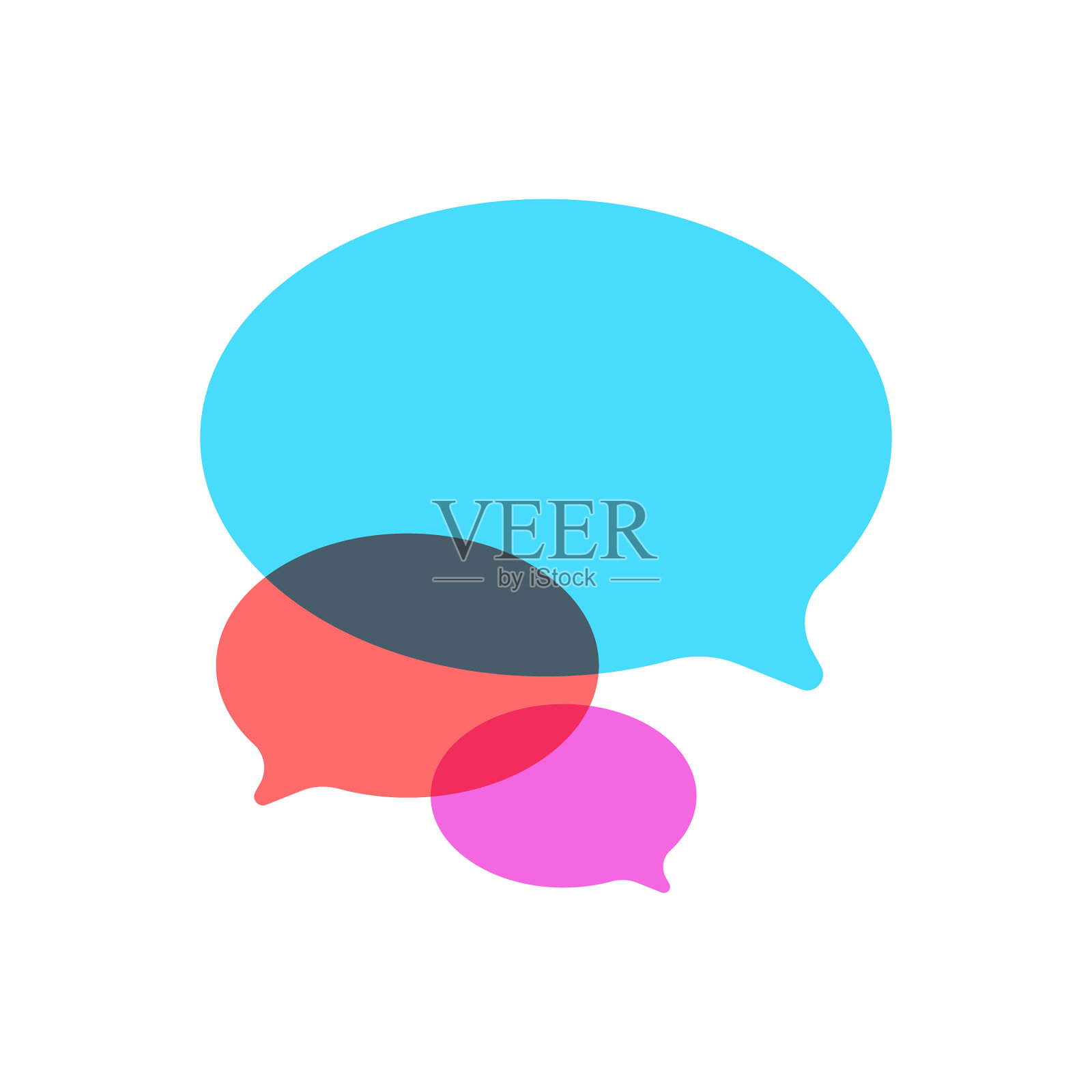 言语和思想的泡沫插画图片素材