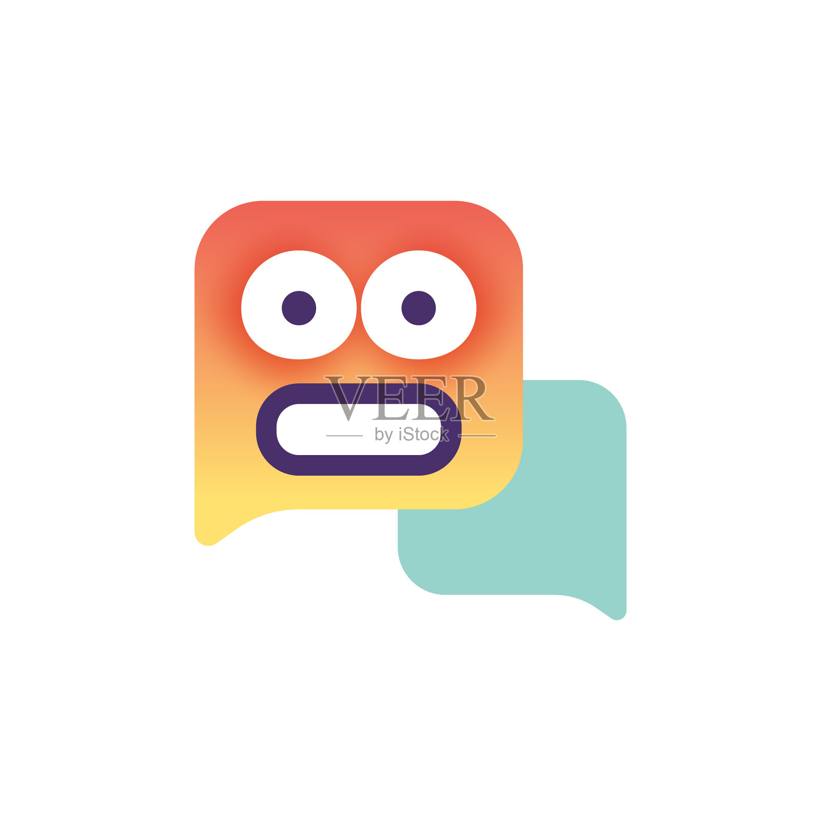 广场语音泡泡的表情符号设计插画图片素材