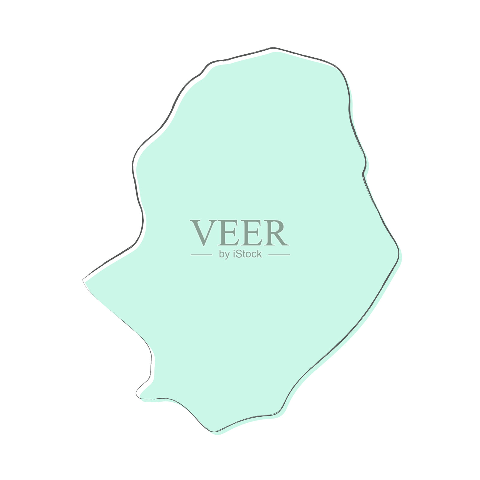 纽埃地图手绘在白色的背景-时尚的设计设计元素图片