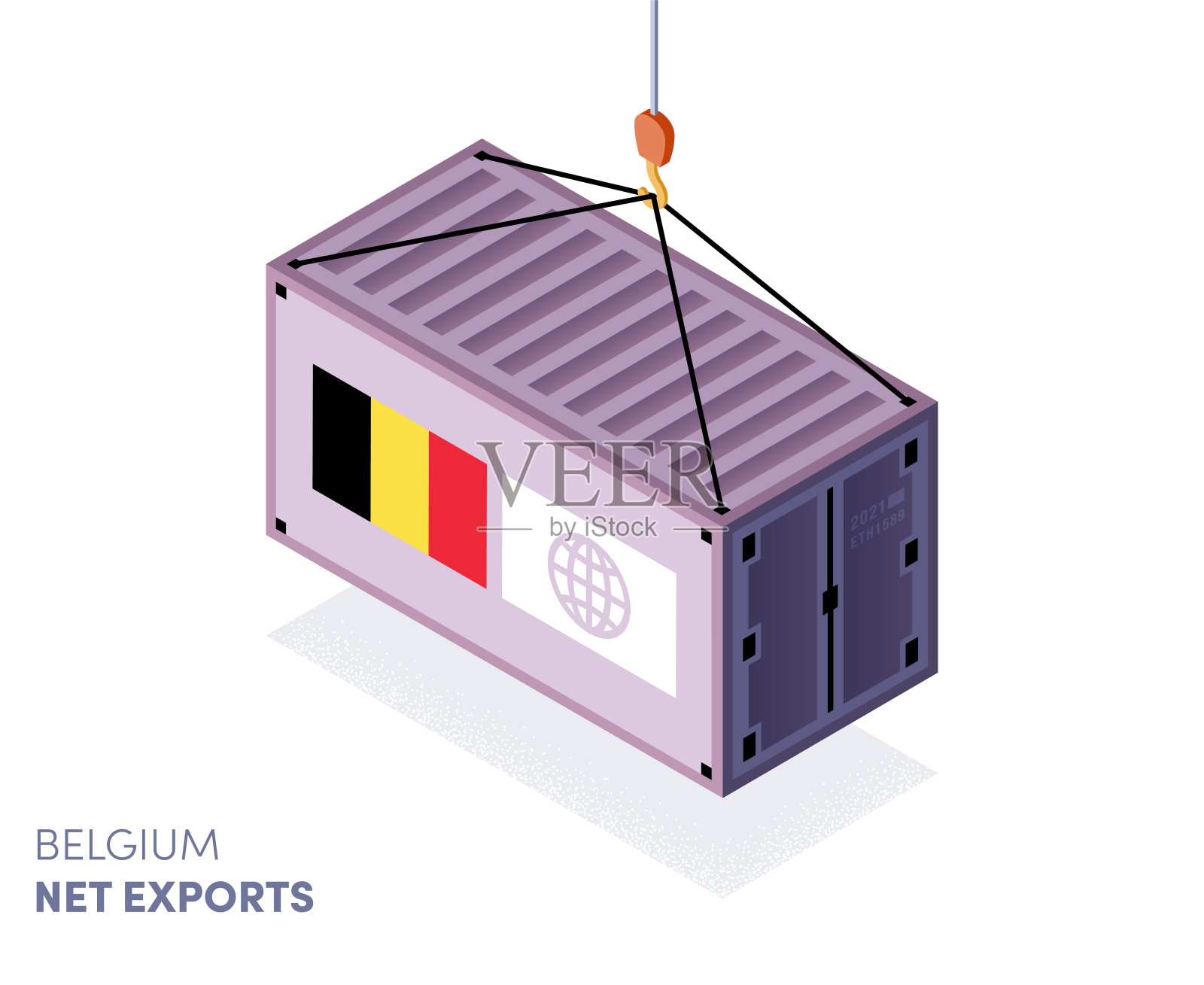 比利时贸易协定信息图表设计插画图片素材