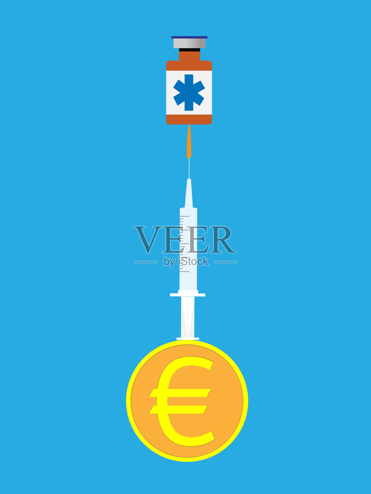 欧元平衡疫苗插画图片素材