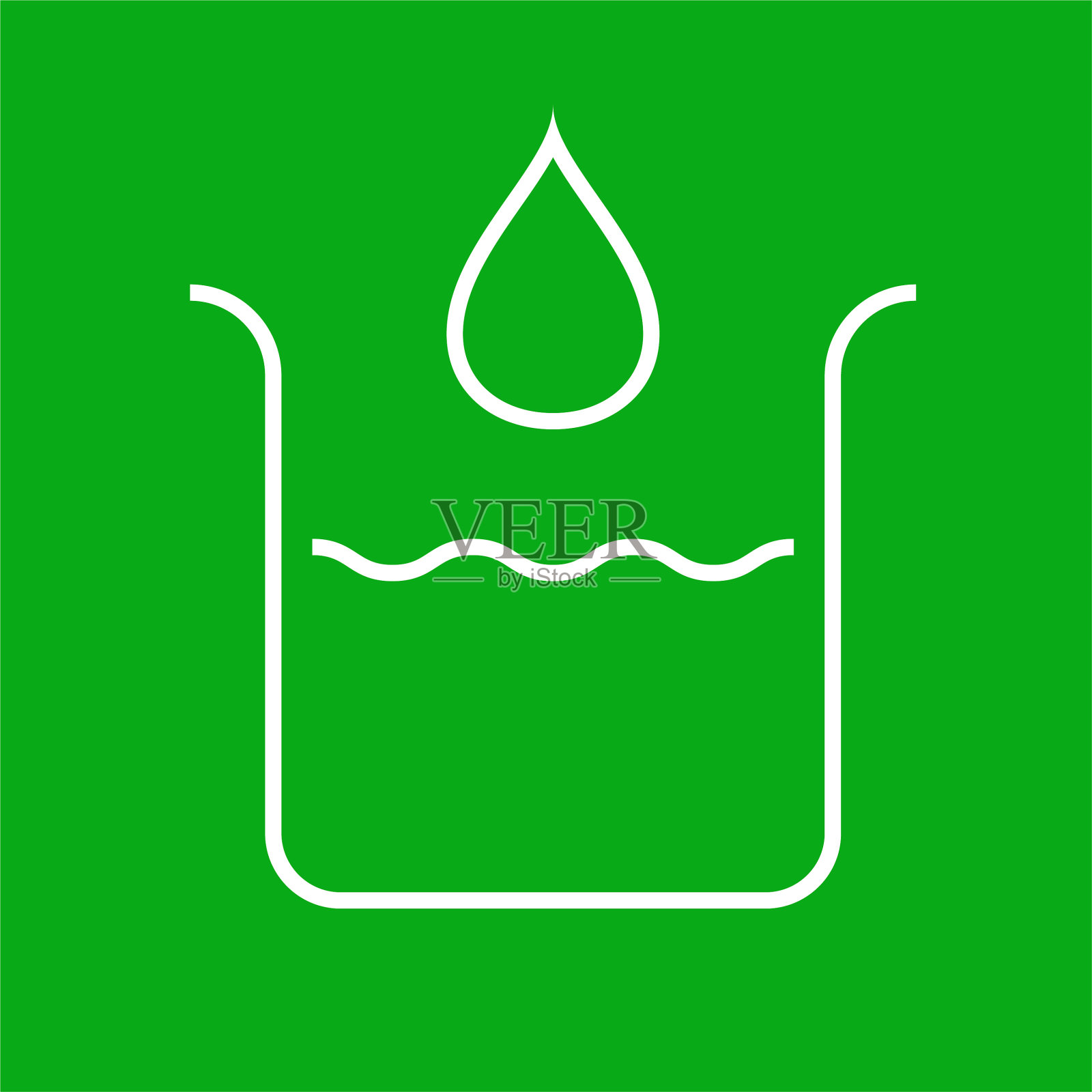 水滴和烧瓶图标插画图片素材