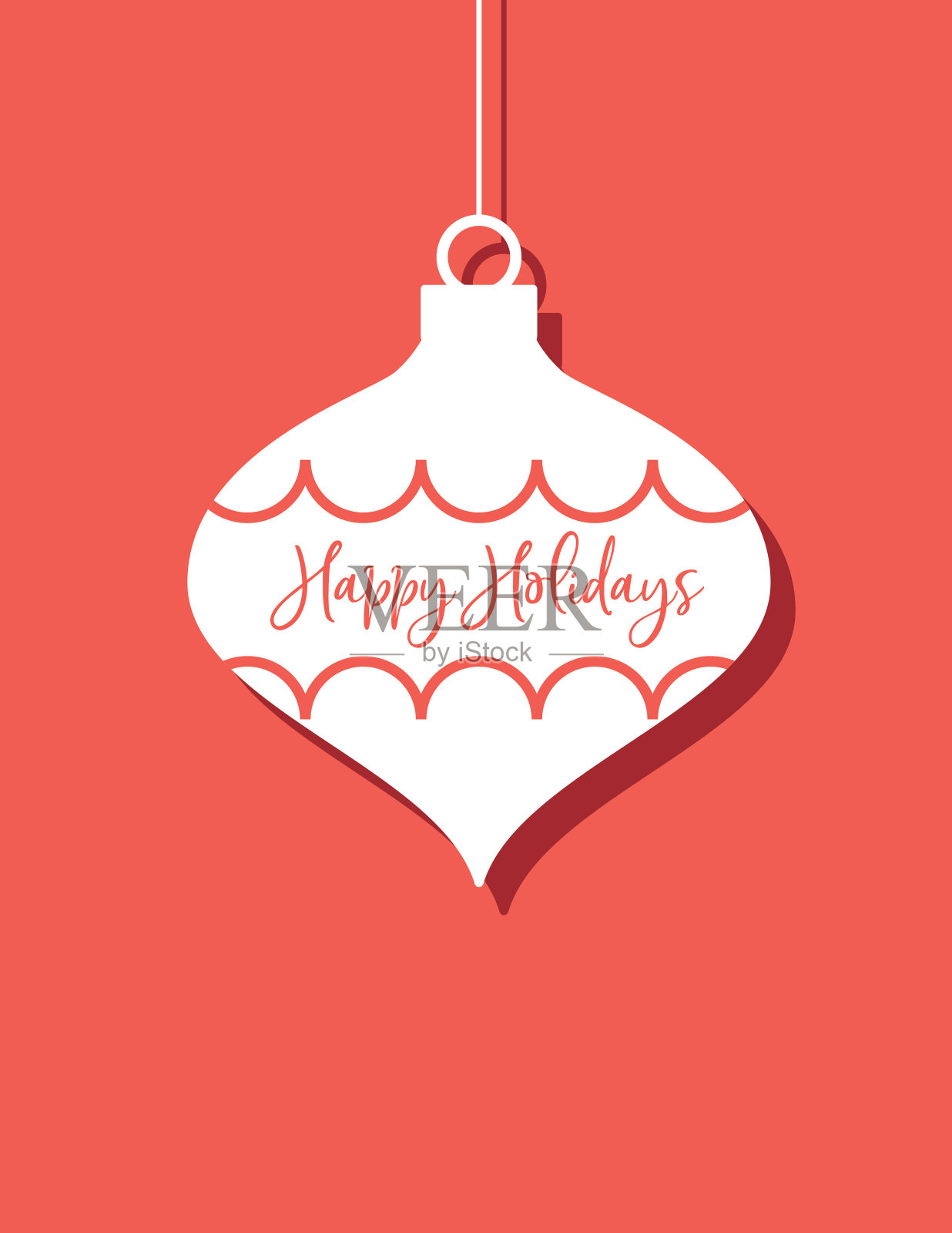 老式圣诞装饰品插画图片素材