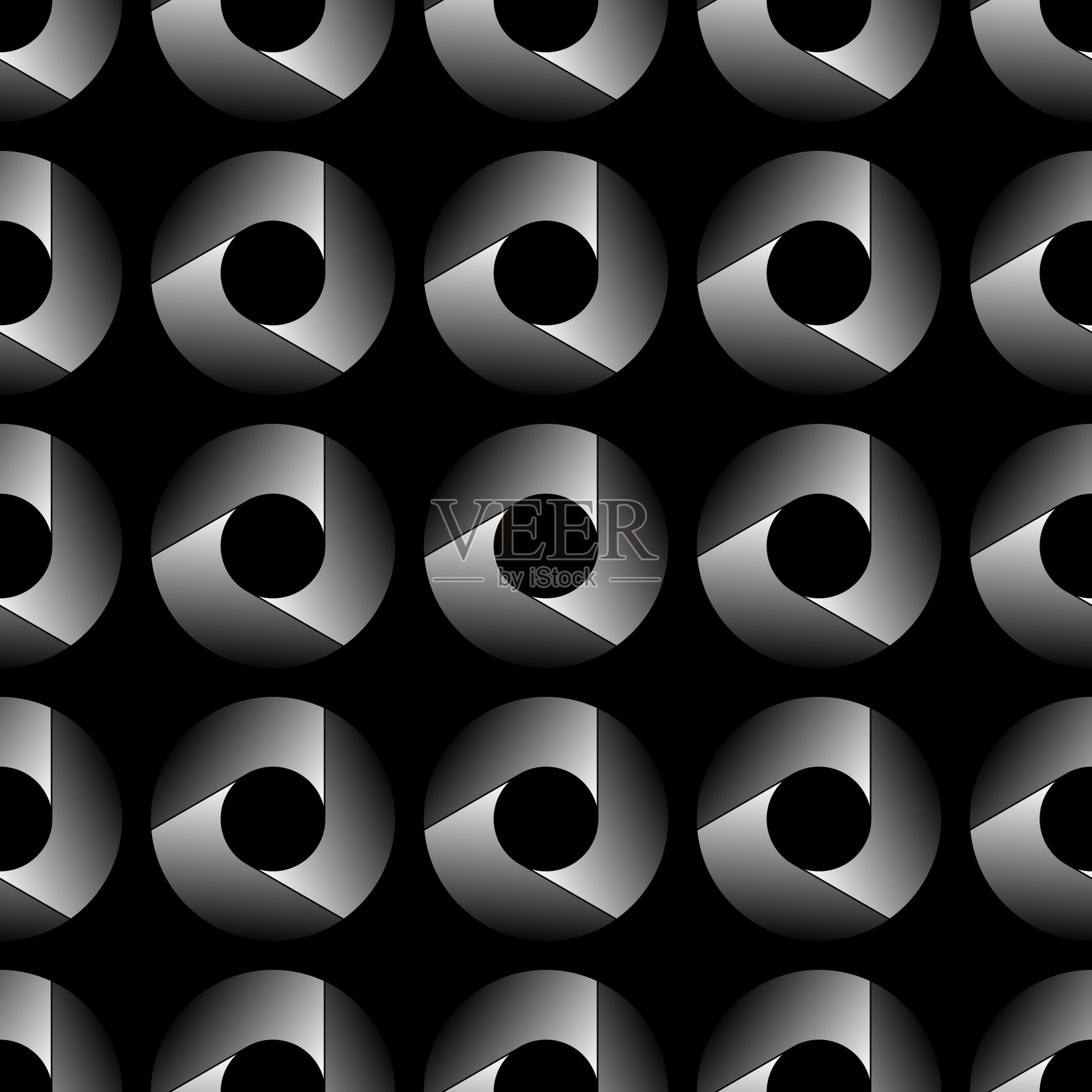 带有三段的金属深色圆形插画图片素材