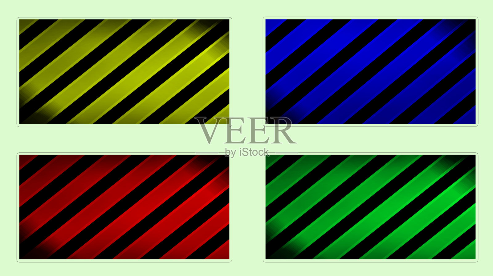 一套模板与抽象的黑色和光泽的多色对角线。插画图片素材