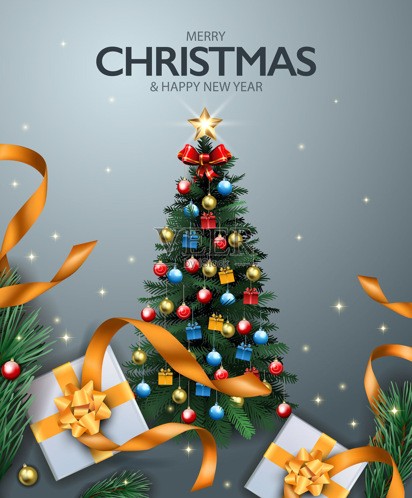 庆典礼品树插画图片素材