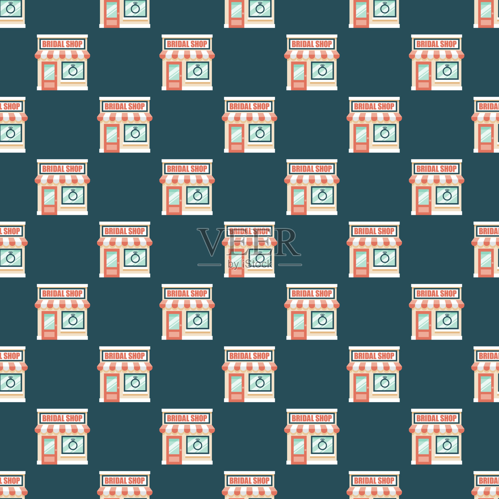 婚礼用品店模式插画图片素材