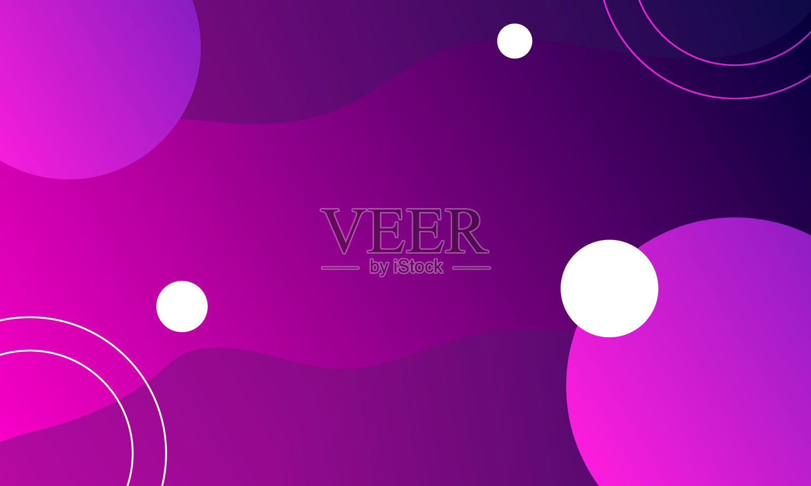 在黑暗的背景上圈出几何形状插画图片素材