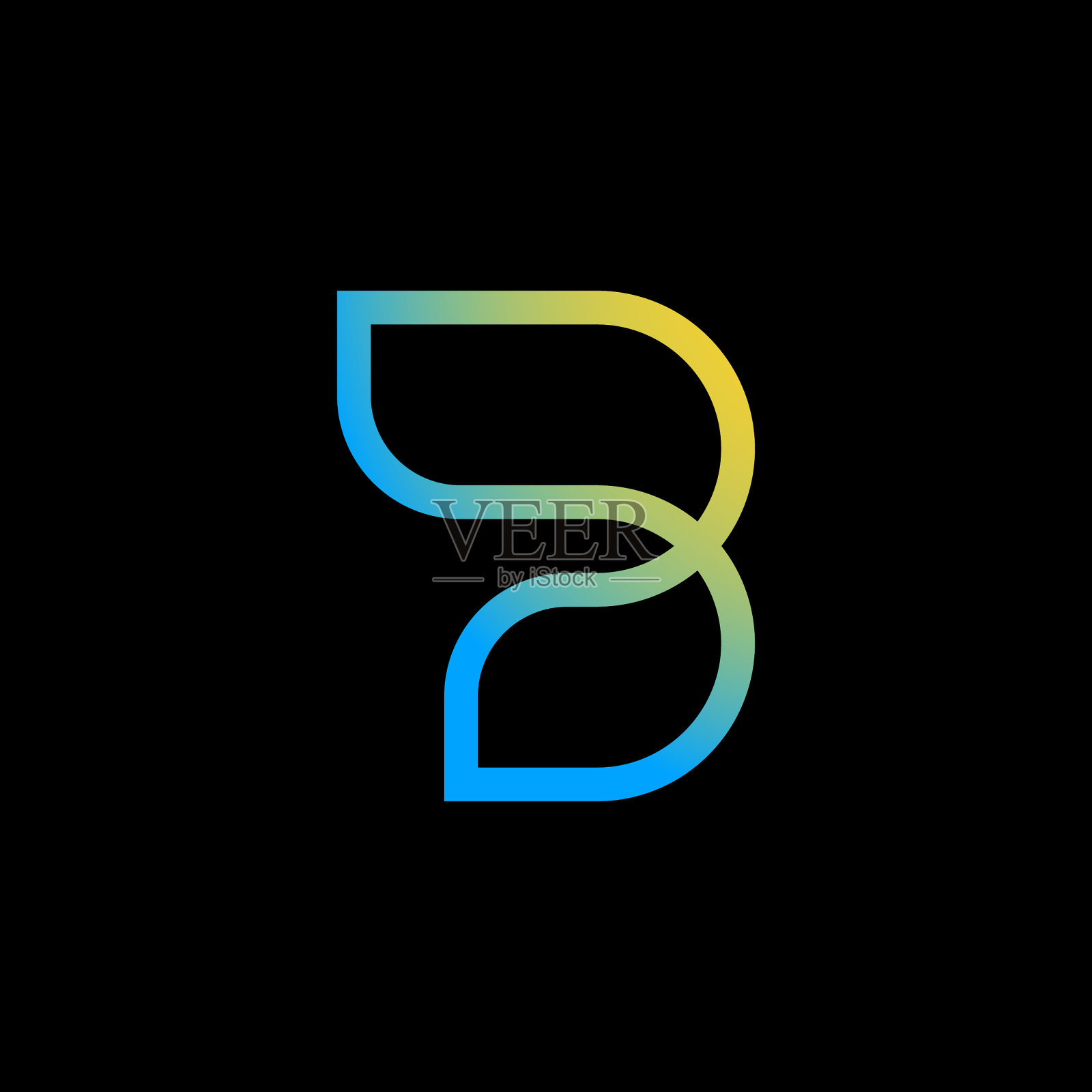 B字母标志插画图片素材