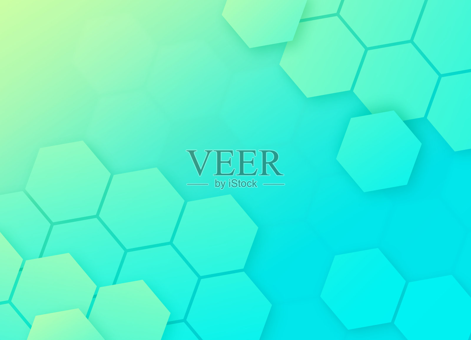 现代六边形抽象背景插画图片素材