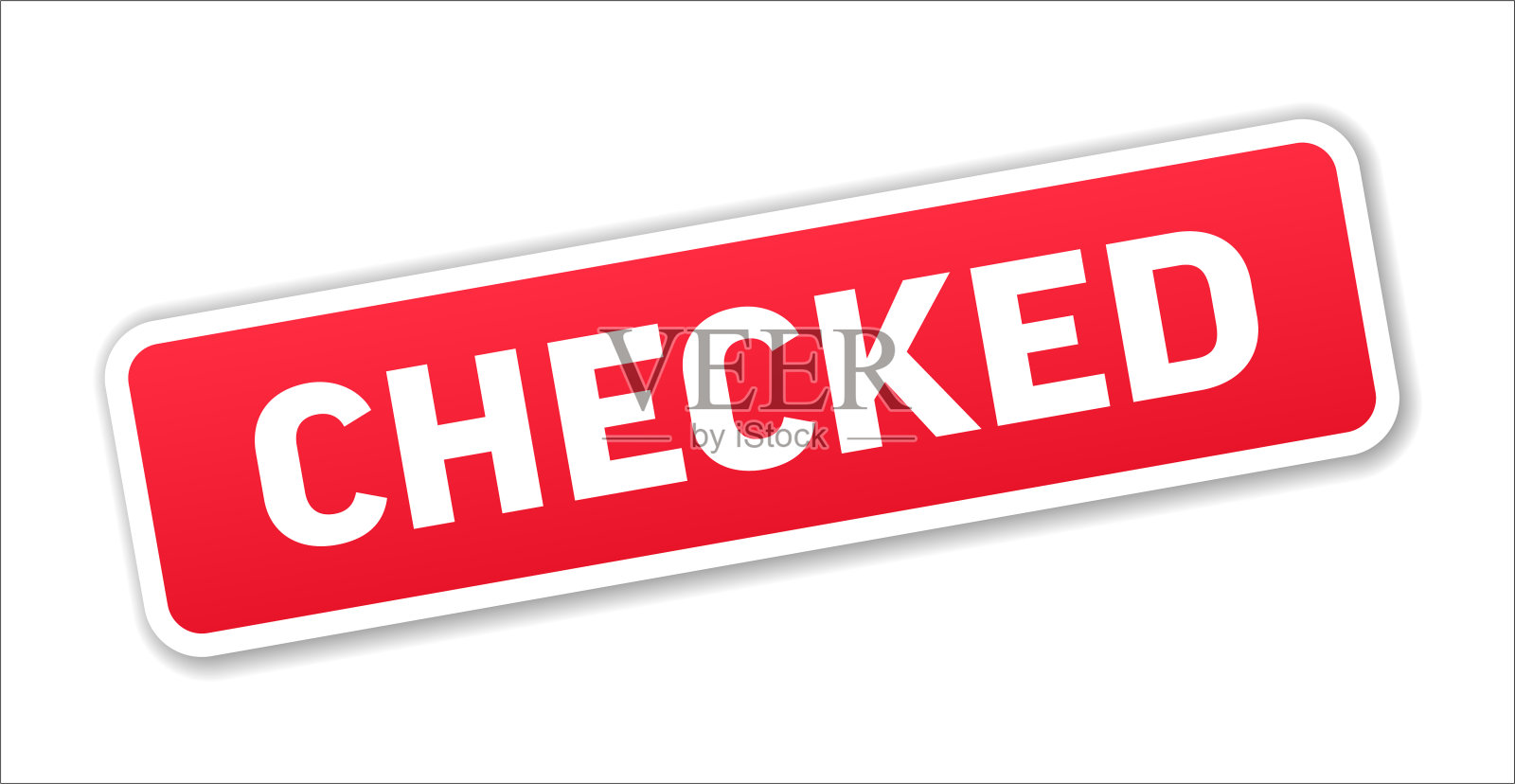 检查-邮票，旗帜，标签，按钮模板。向量股票插图插画图片素材