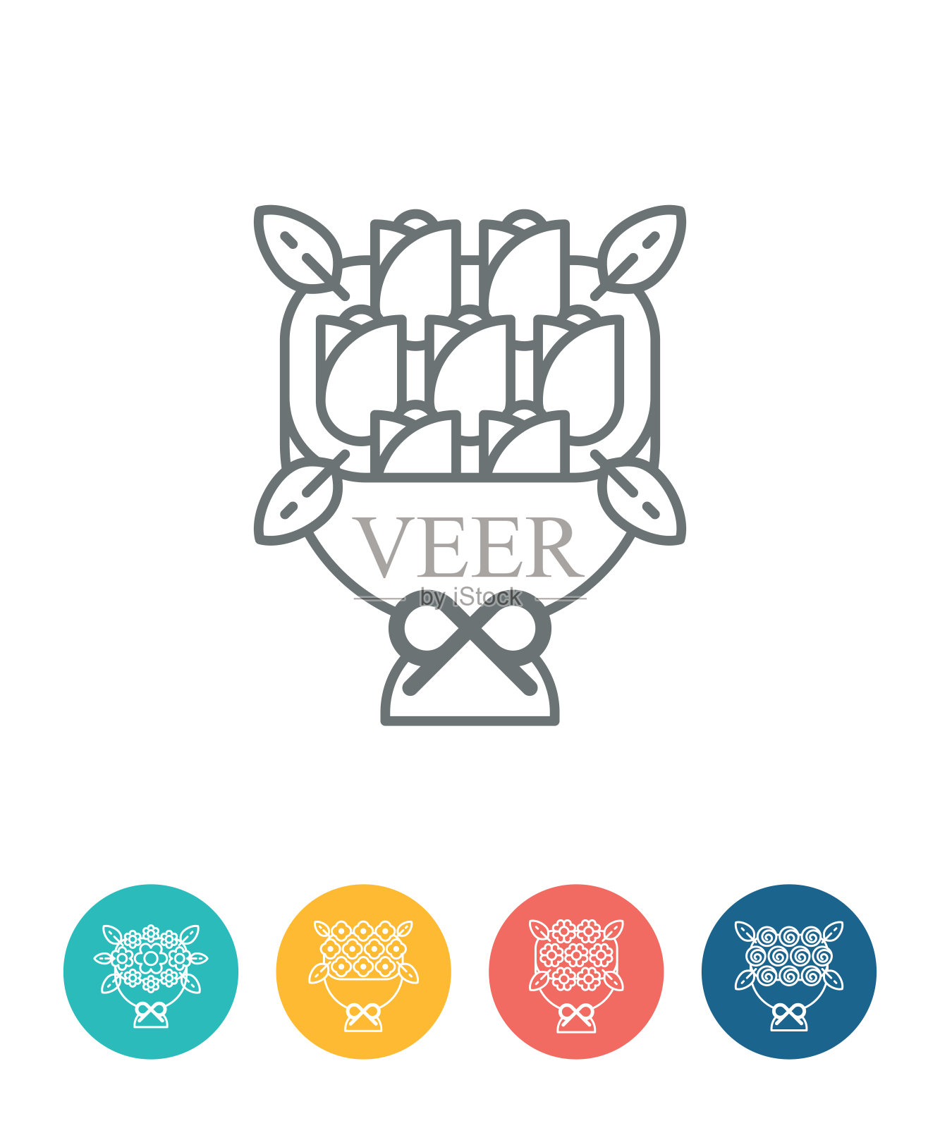 花束图标插画图片素材